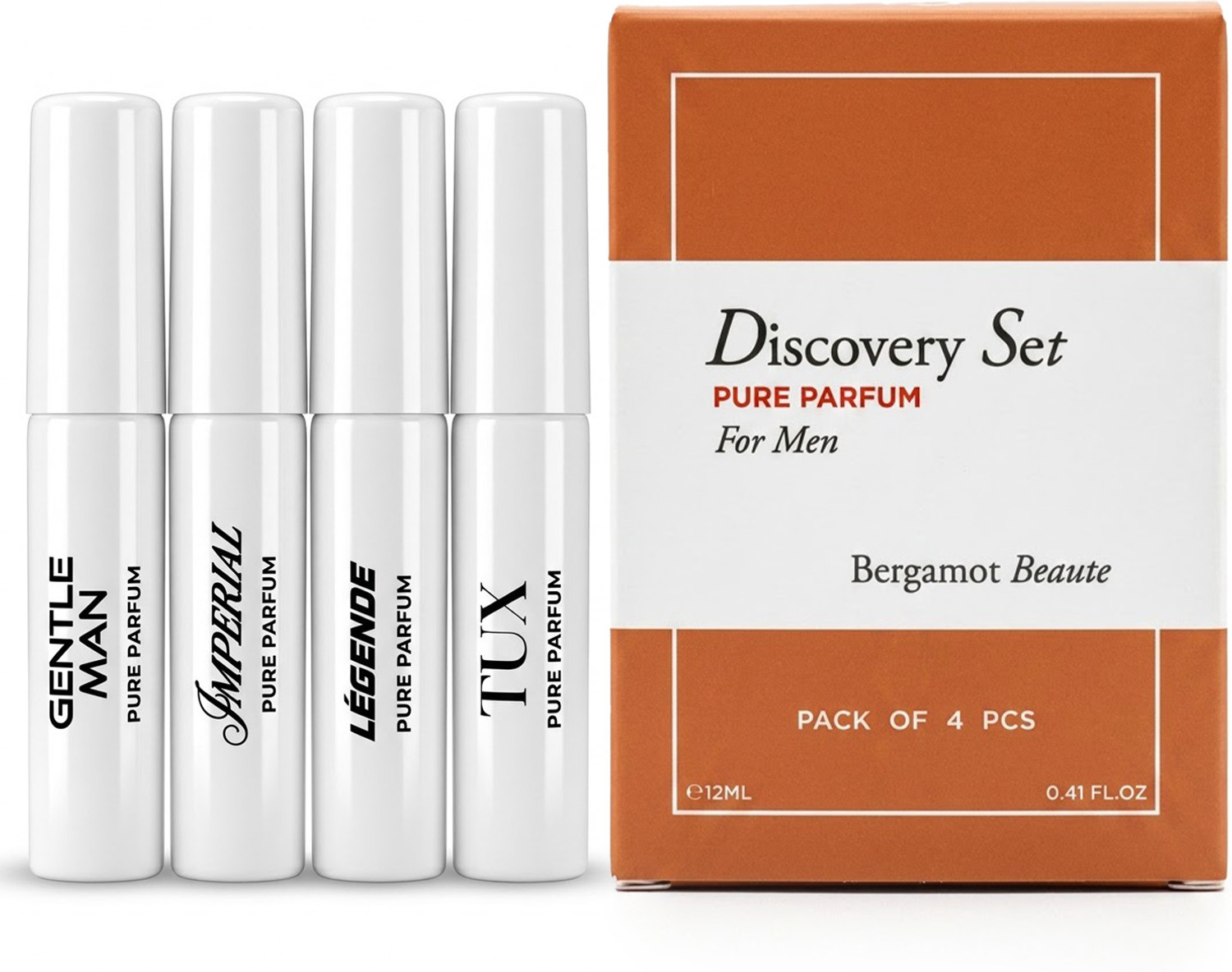 Image of BERGAMOT BEAUTE Discovery Set|4x3ml|Woody & Musky Notes|Long Lasting Perfume - 12 ml