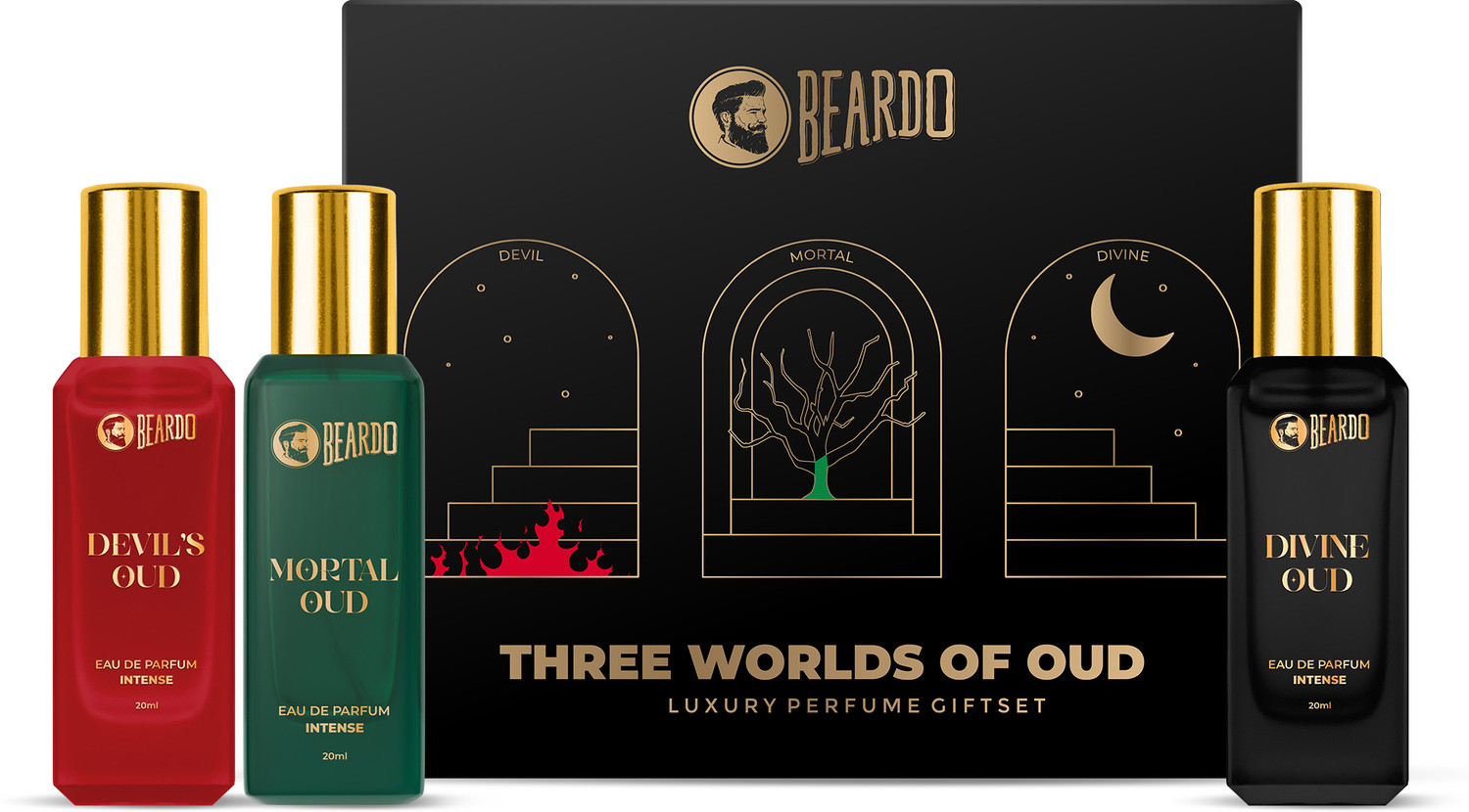 Image of BEARDO Three Realms Luxury Oud Giftset with Long Lasting Fragrance Eau de Parfum - 60 ml