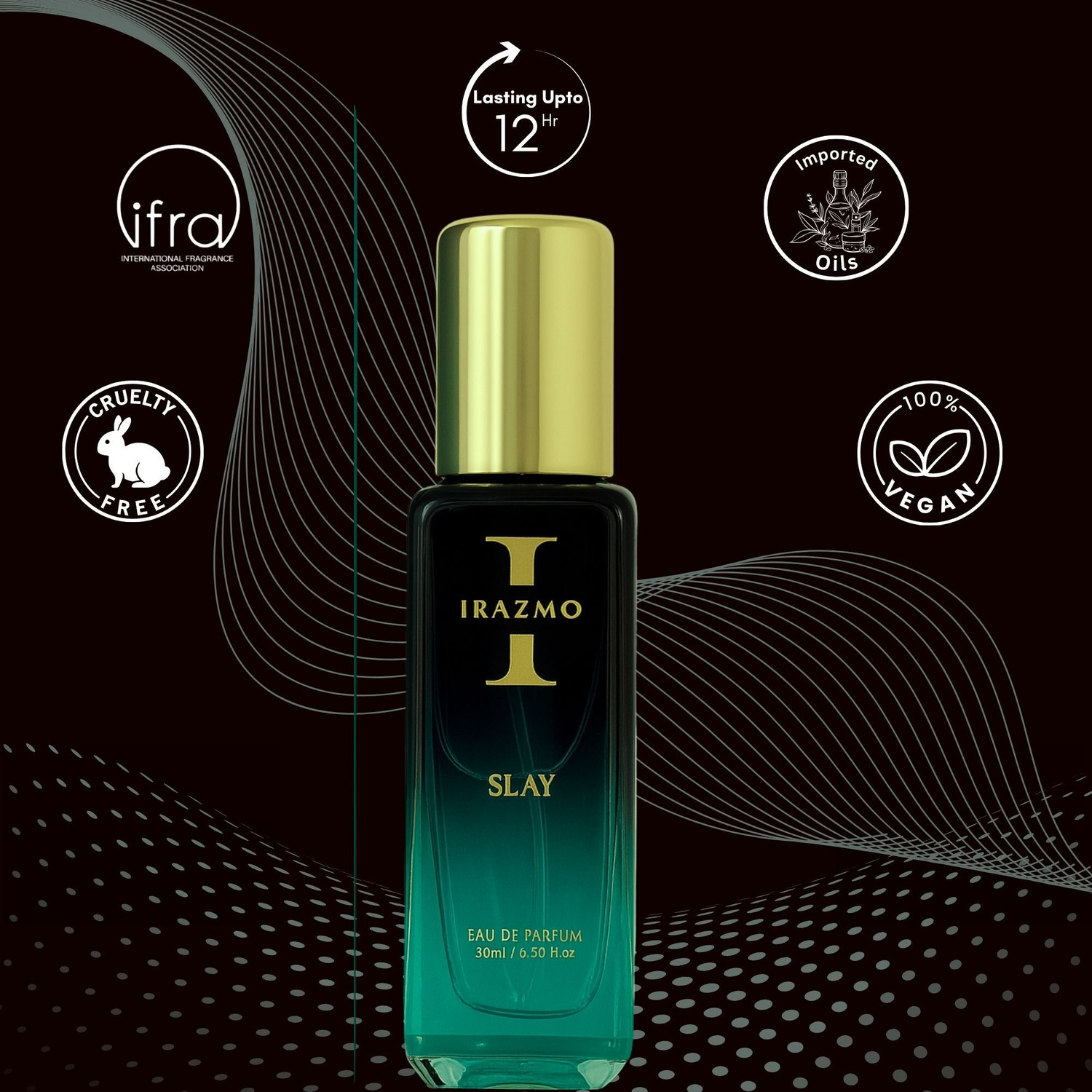 Image of Irazmo Slay | Long Lasting | Travel Friendly | Woody, Musk, Spicy | Eau de Parfum - 20 ml (For Men)