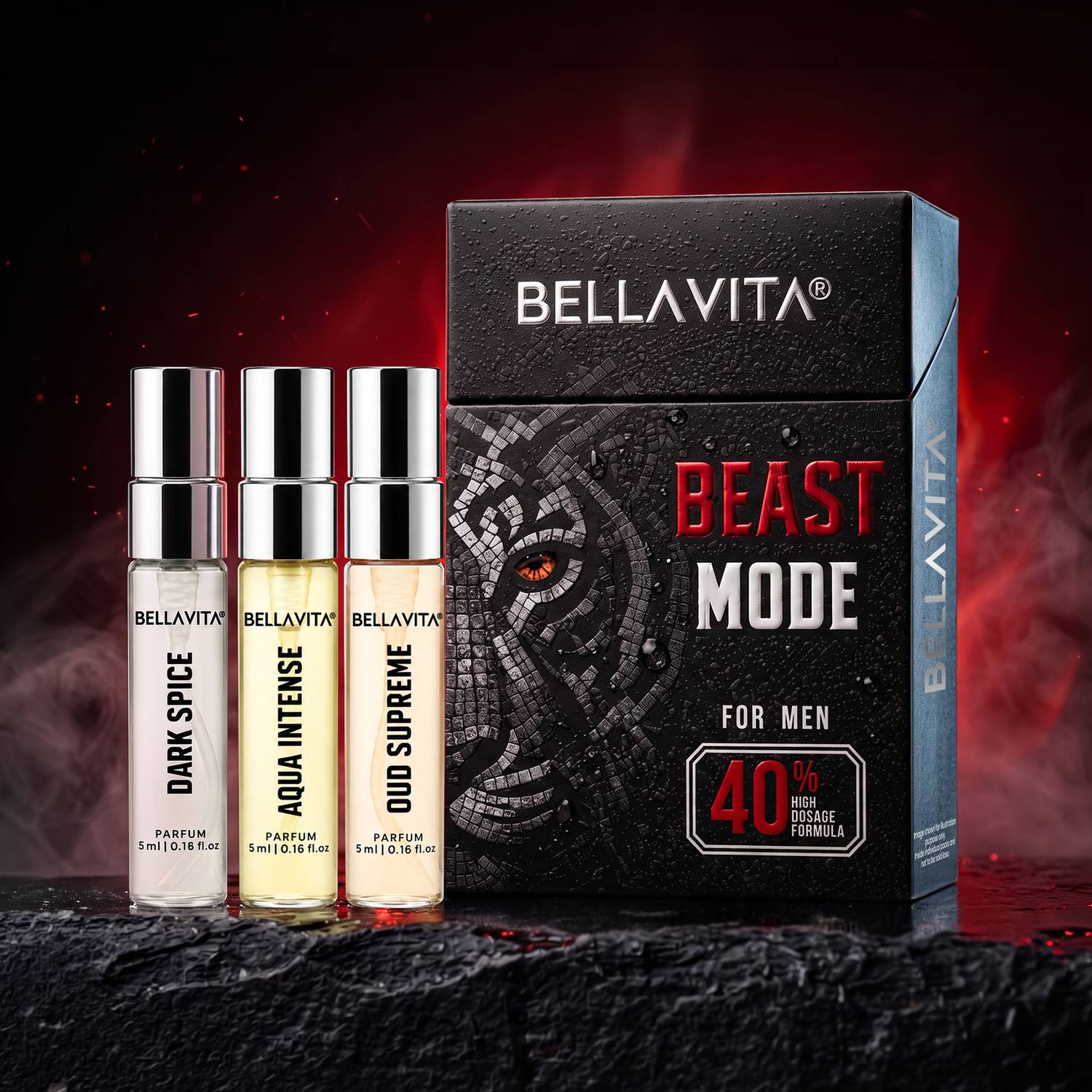 Beast Mode Perfume Collection for Men (3x5ML) Long Lasting Fragrance | Perfume - 15 ml - Image 1