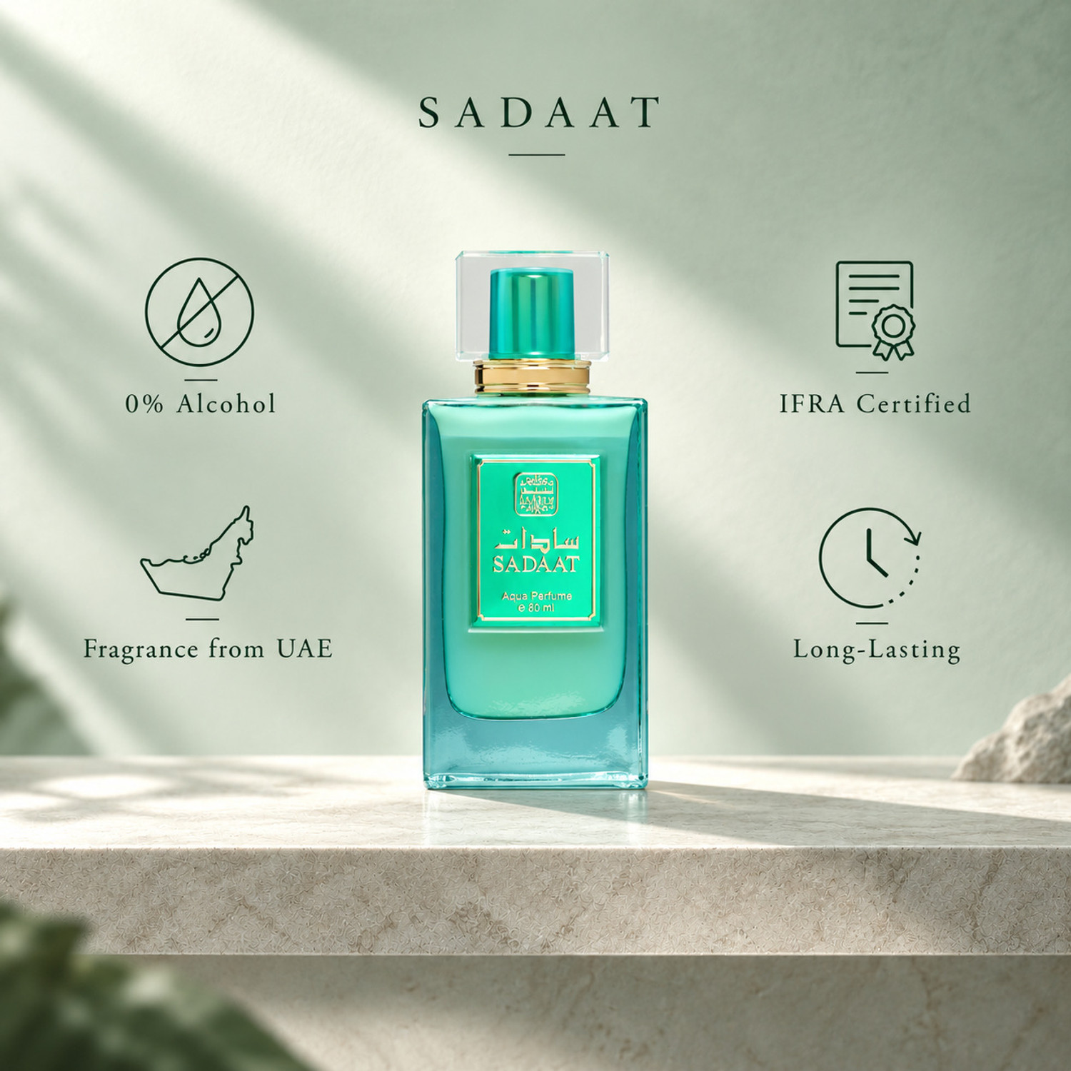Image of NASEEM Sadaat Aqua Parfum Alcohol Free Long-Lasting Fragrance Eau de Parfum - 80 ml
