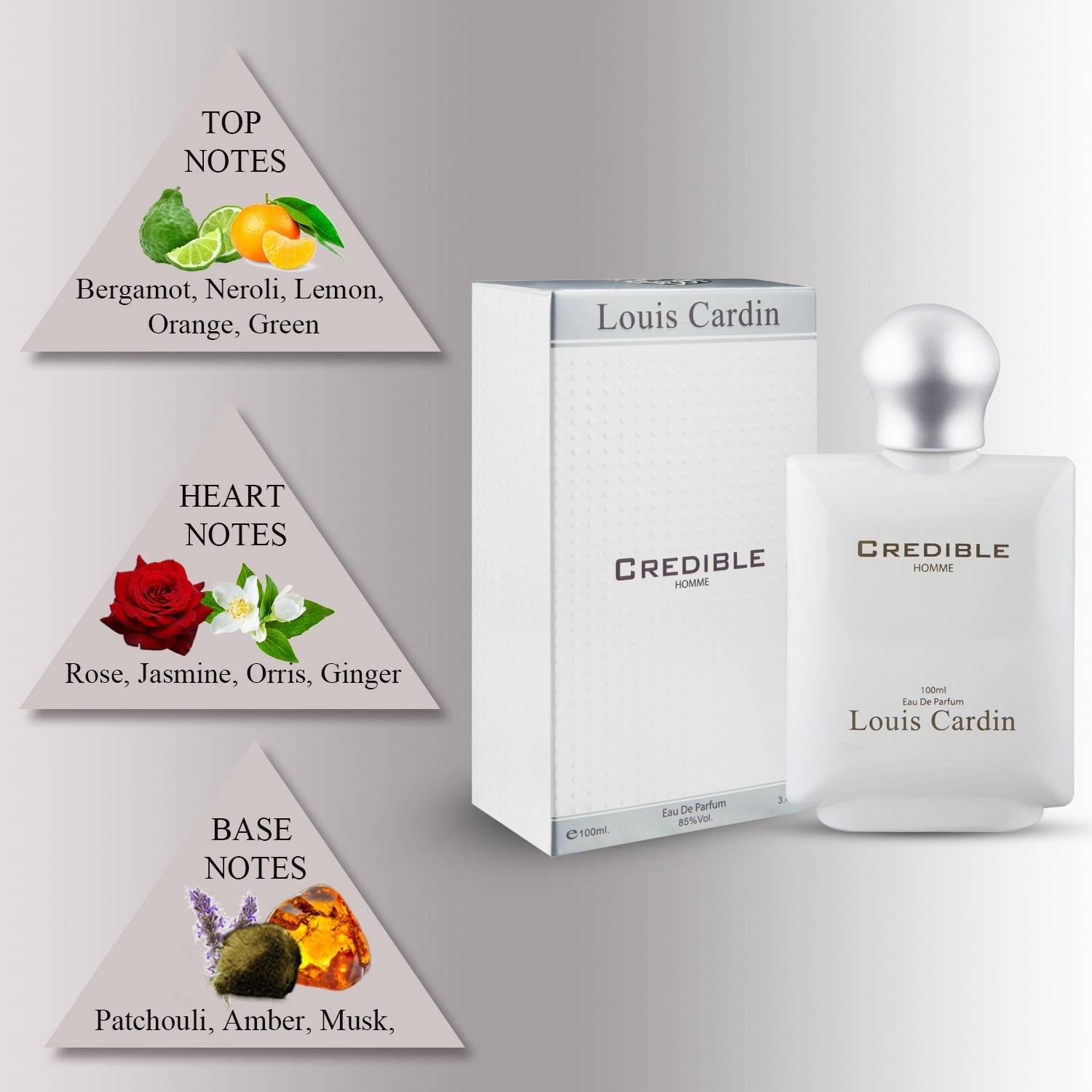 Louis Cardin Credible Homme EDP 100ml + Free T-Shirt - Image 2