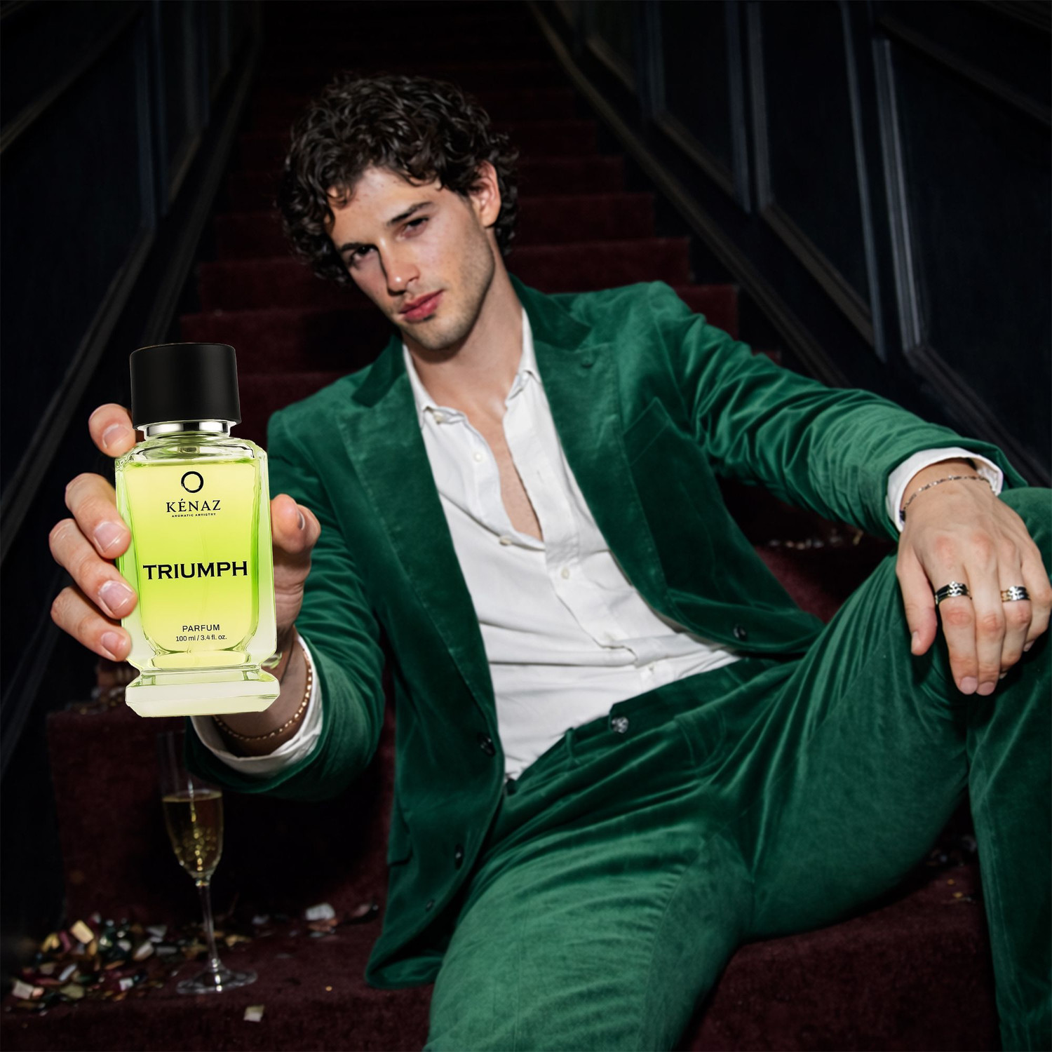 Image of Kenaz Triumph Long Lasting Perfume For Men | Citrus & Woody | 20% Oil Dubai Parfum Eau de Parfum - 100 ml