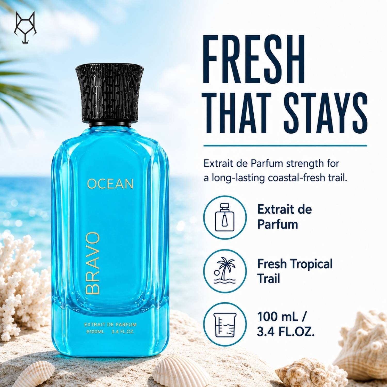 Bravo Ocean Bergamot & Pineapple Perfume - 100 ml - Image 4
