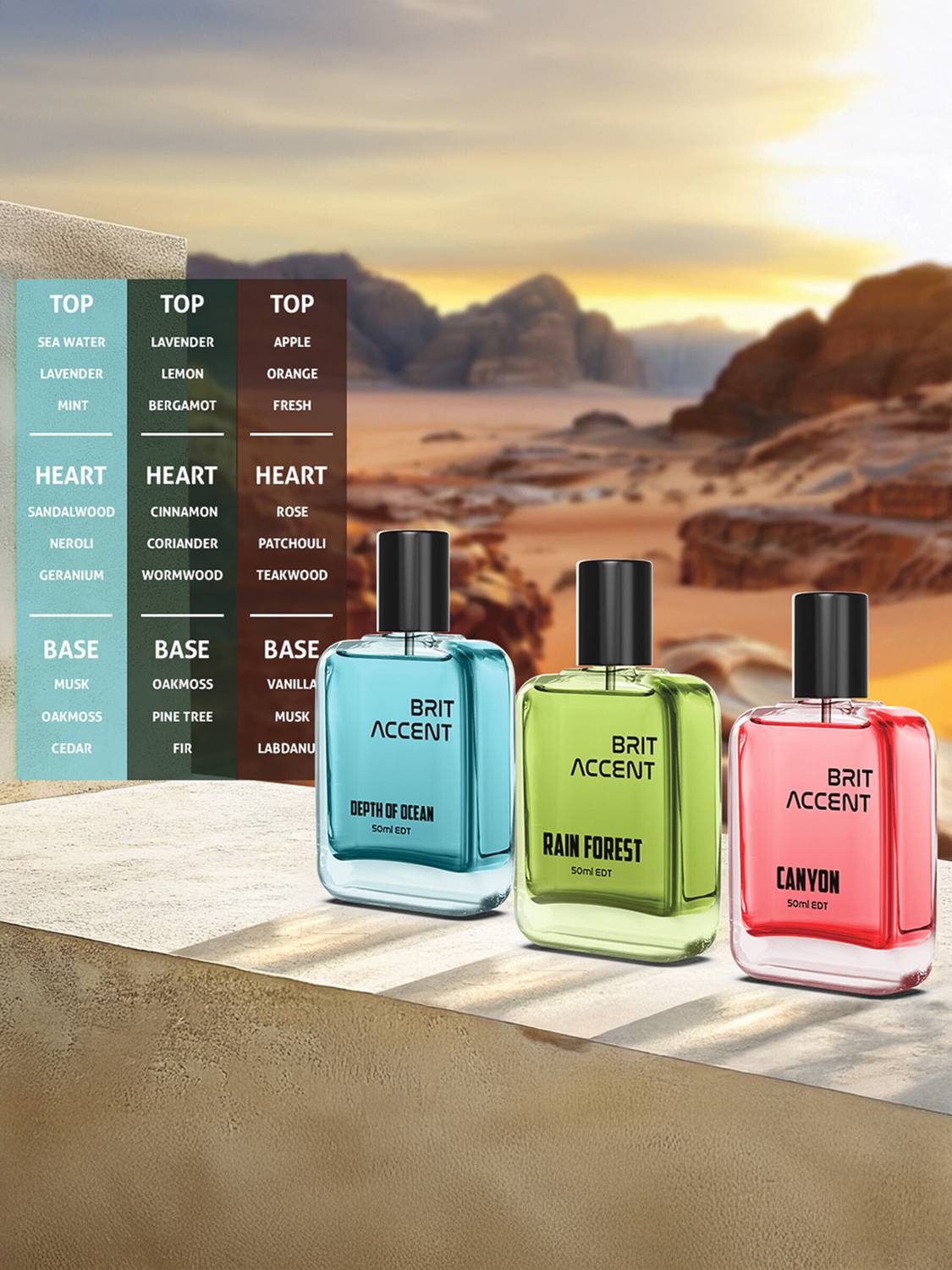 BRIT ACCENT Combo Pack of 3 150ml Pack of 3 · 150 ml (450 ml total) - Image 3