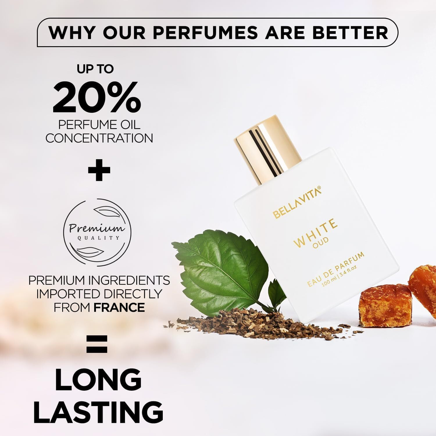 Image of Bellavita Luxury White Oud ,Long Lasting,Unisex Eau de Parfum Eau de Parfum - 100 ml