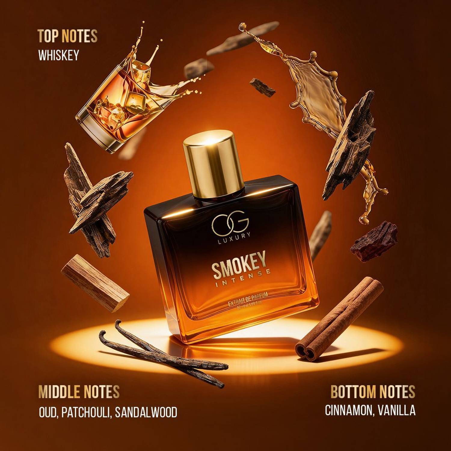OG LUXURY Smokey Intense Whiskey Perfume - 50 ml - Image 4