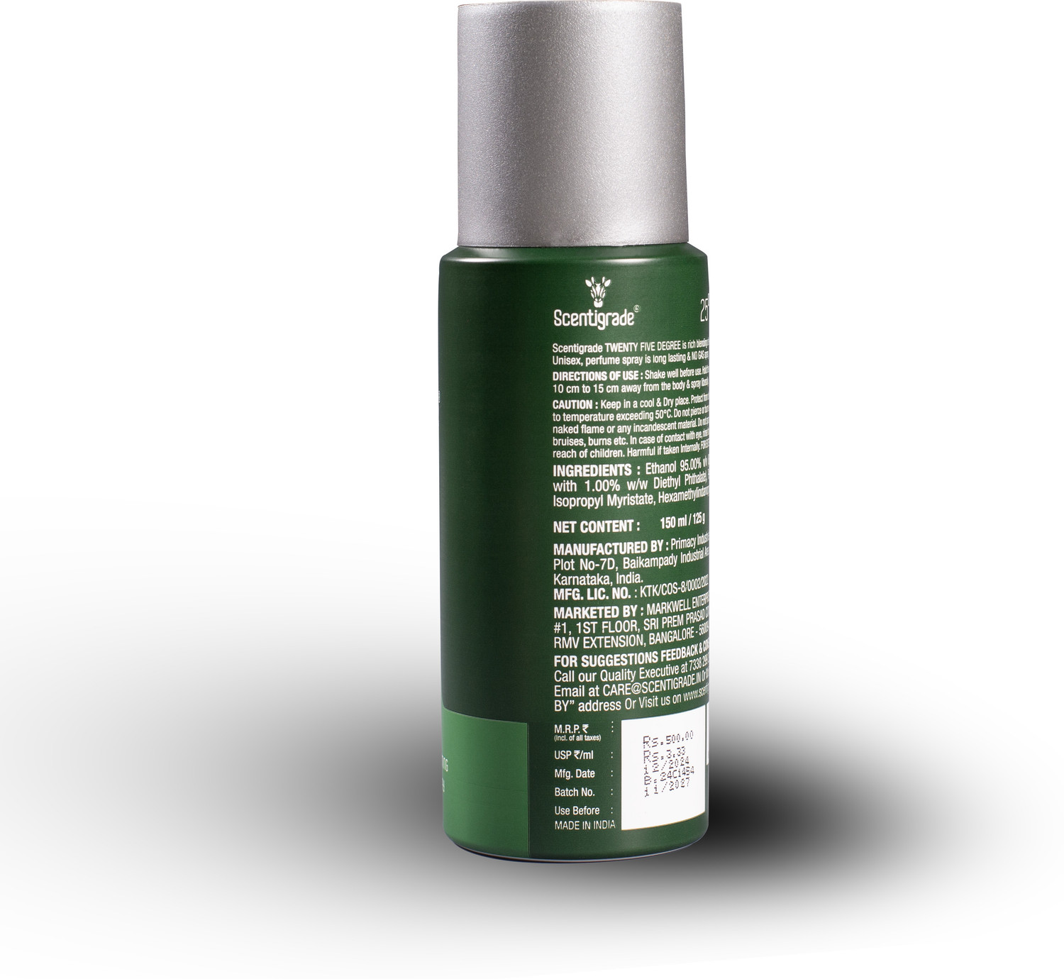 Image of Scentigrade 25 Unisex Luxury Perfume Body Spray| Long Lasting Scent |No Gas Deodrant Perfume Body Spray - For Men & Women