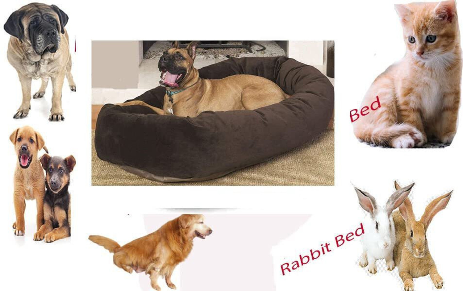 Image of Heaven Luxurious Reversible Dual Soft Luxury Brown Sofa PET Bed for Dog CAT Puppy Rabbit 4XL Pet Bed