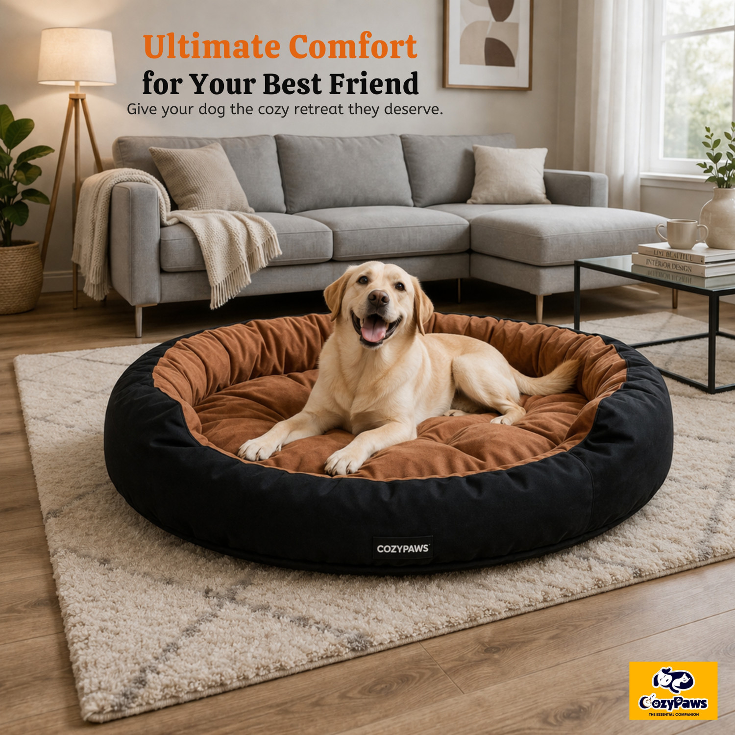 Image of Cozypaw Dog Bed Washable Pet Sleeping Bed Soft Cushion Sofa Mat For Dogs Cats XL Pet Bed