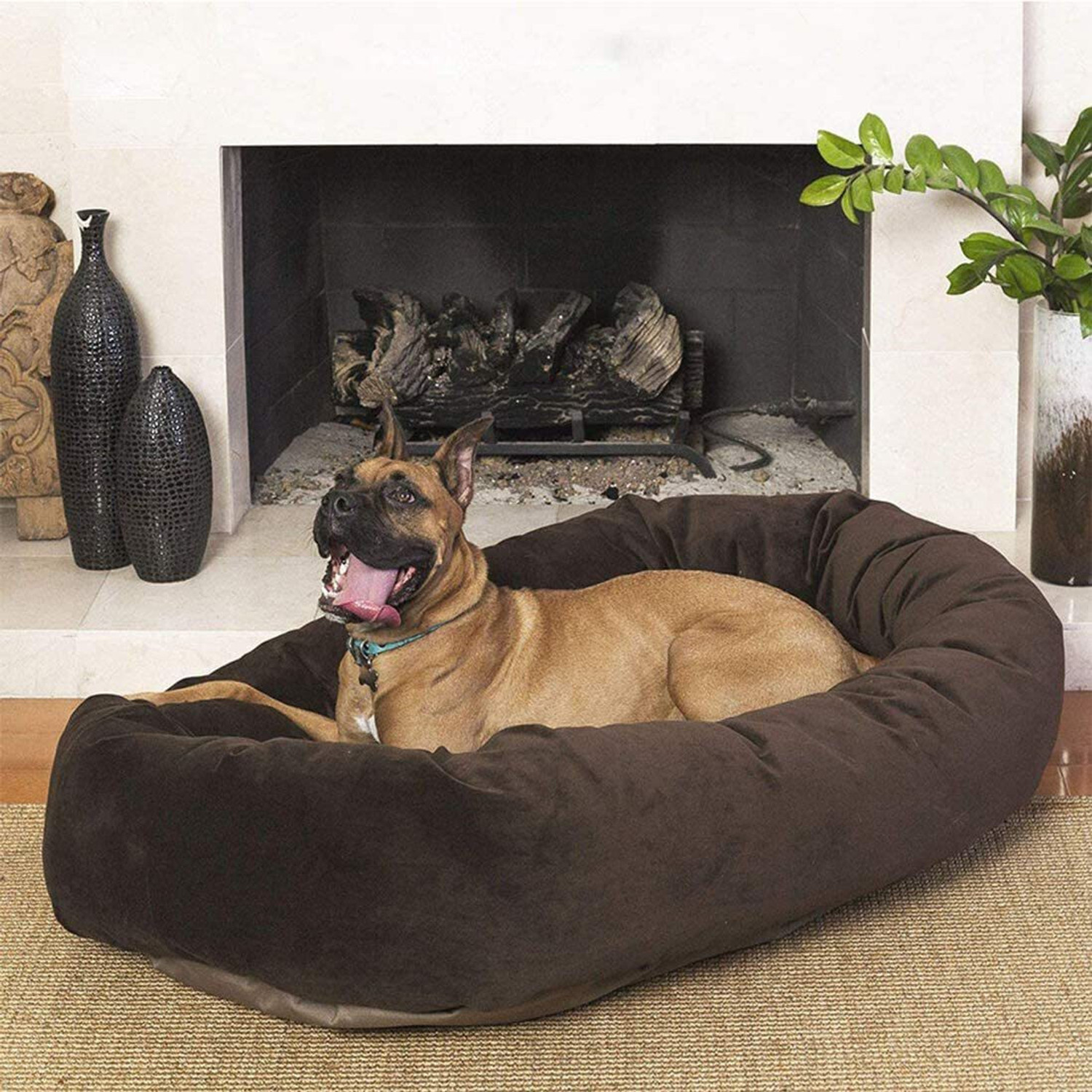 Image of Heaven Luxurious Reversible Dual Soft Luxury Brown Sofa PET Bed for Dog CAT Puppy Rabbit 4XL Pet Bed