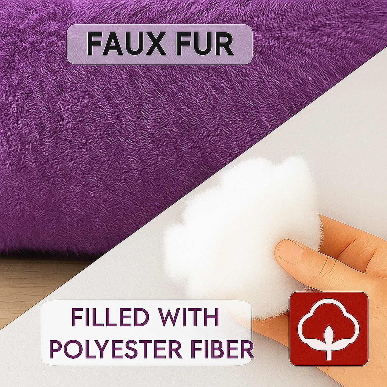 Image of Stuffiva PBOVAS S Pet Bed (PURPLE)