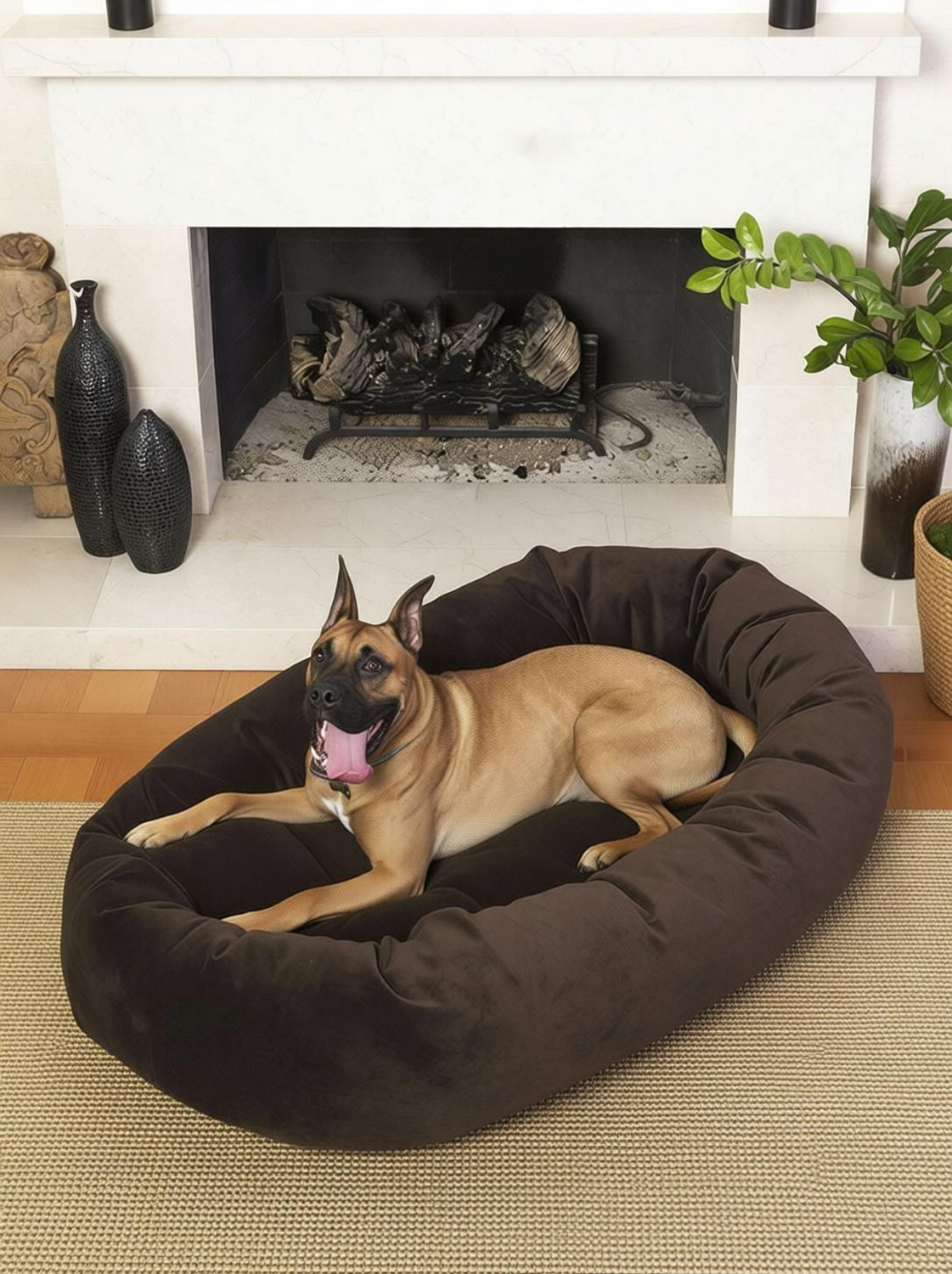 Image of Heaven Luxurious Reversible Dual Soft Luxury Brown Sofa PET Bed for Dog CAT Puppy Rabbit XXL Pet Bed