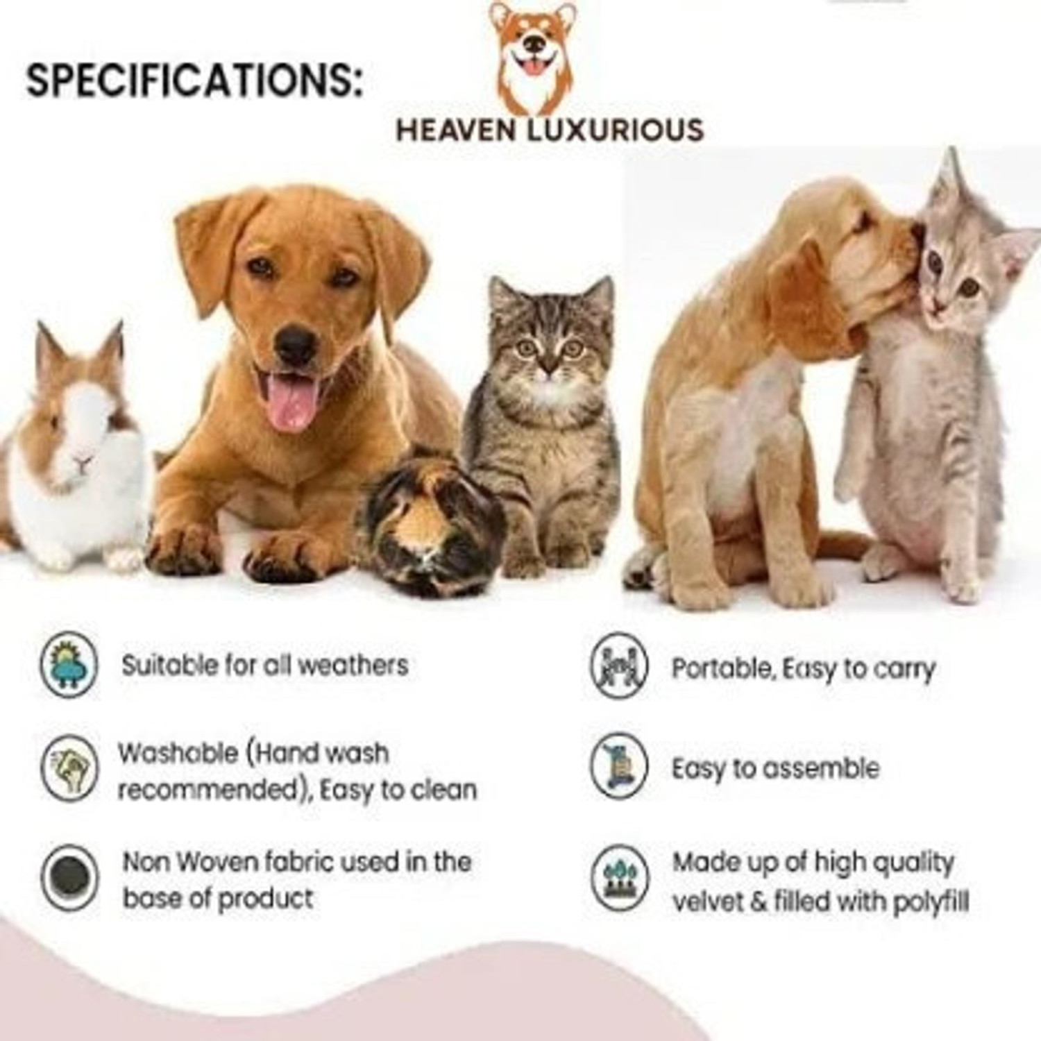 Image of Heaven Luxurious Reversible Dual Soft Luxury Brown Sofa PET Bed for Dog CAT Puppy Rabbit 4XL Pet Bed