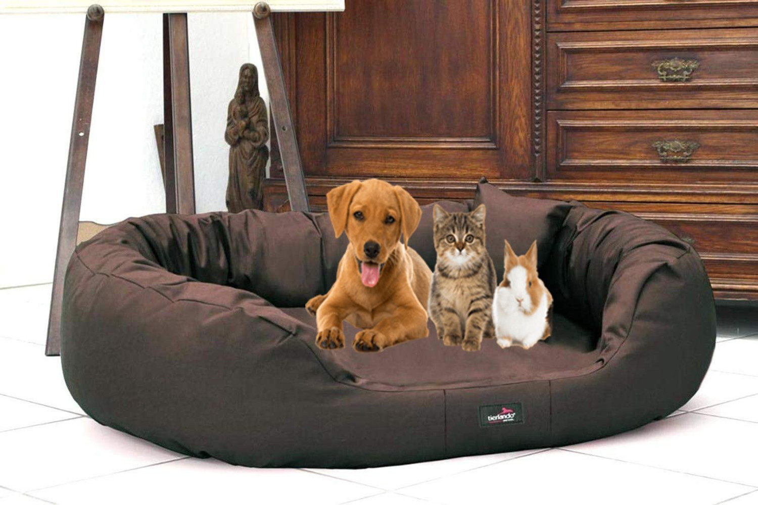 Image of Heaven Luxurious Reversible Dual Soft Velvet-Luxury Sofa PET Bed for Dog CAT Puppy Rabbit XL Pet Bed