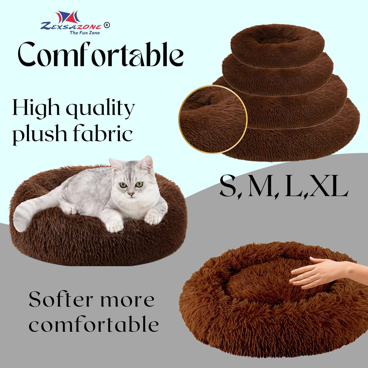 Image of Zexsazone Pet Bed for Cats and Puppies Dogs S Pet Bed