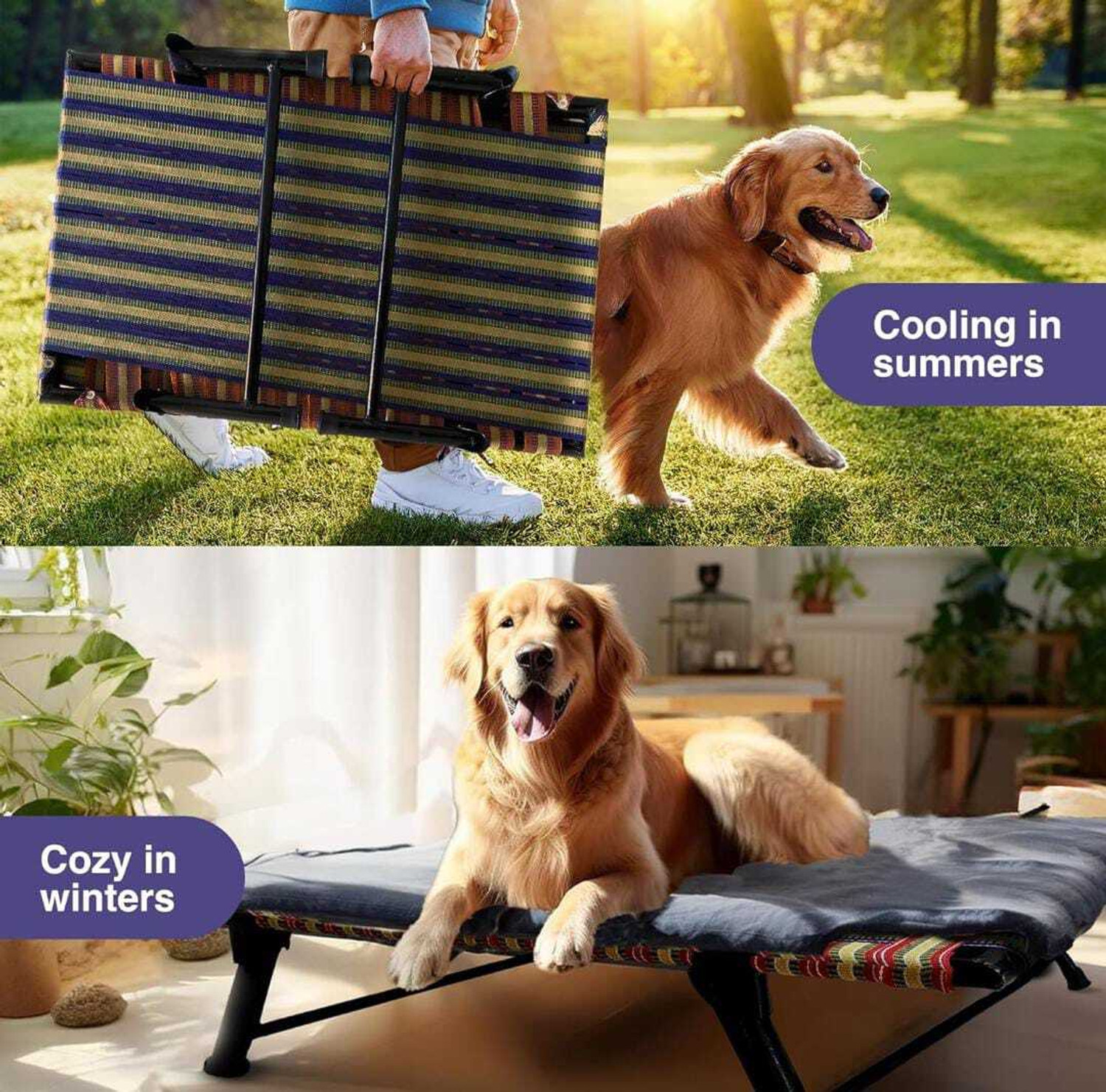 Image of TakshaDecors CIB-1548 L Pet Bed (Maroon)