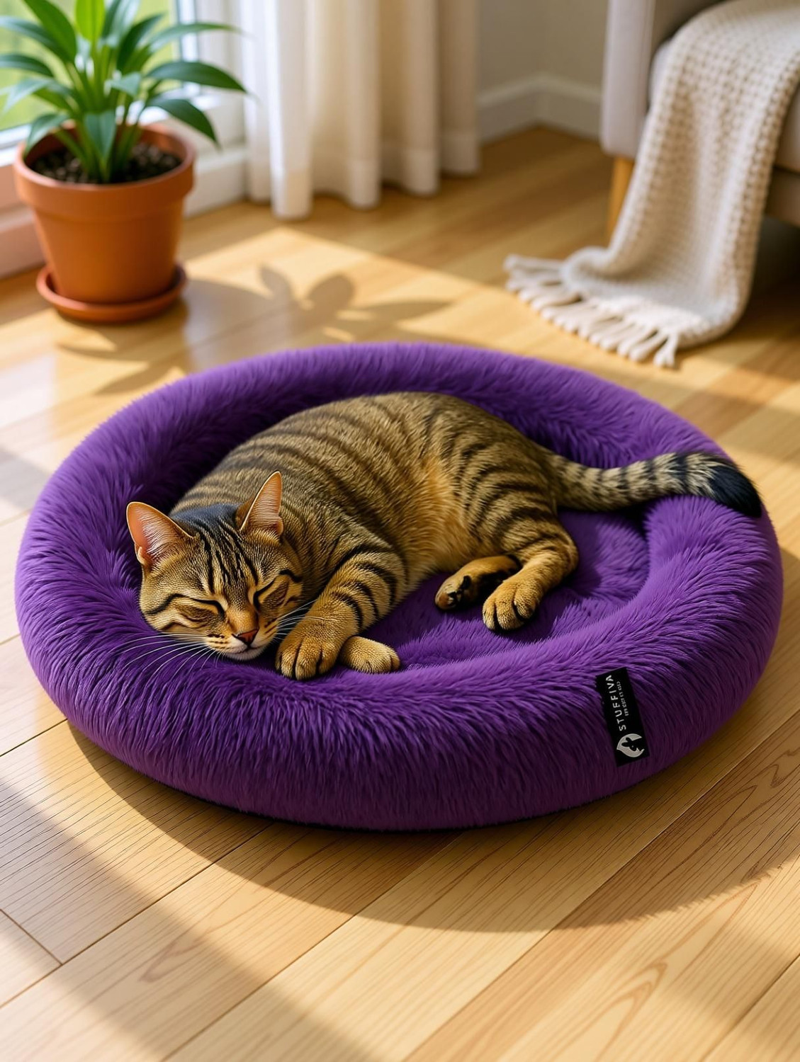 Image of Stuffiva PBOVAS S Pet Bed (PURPLE)
