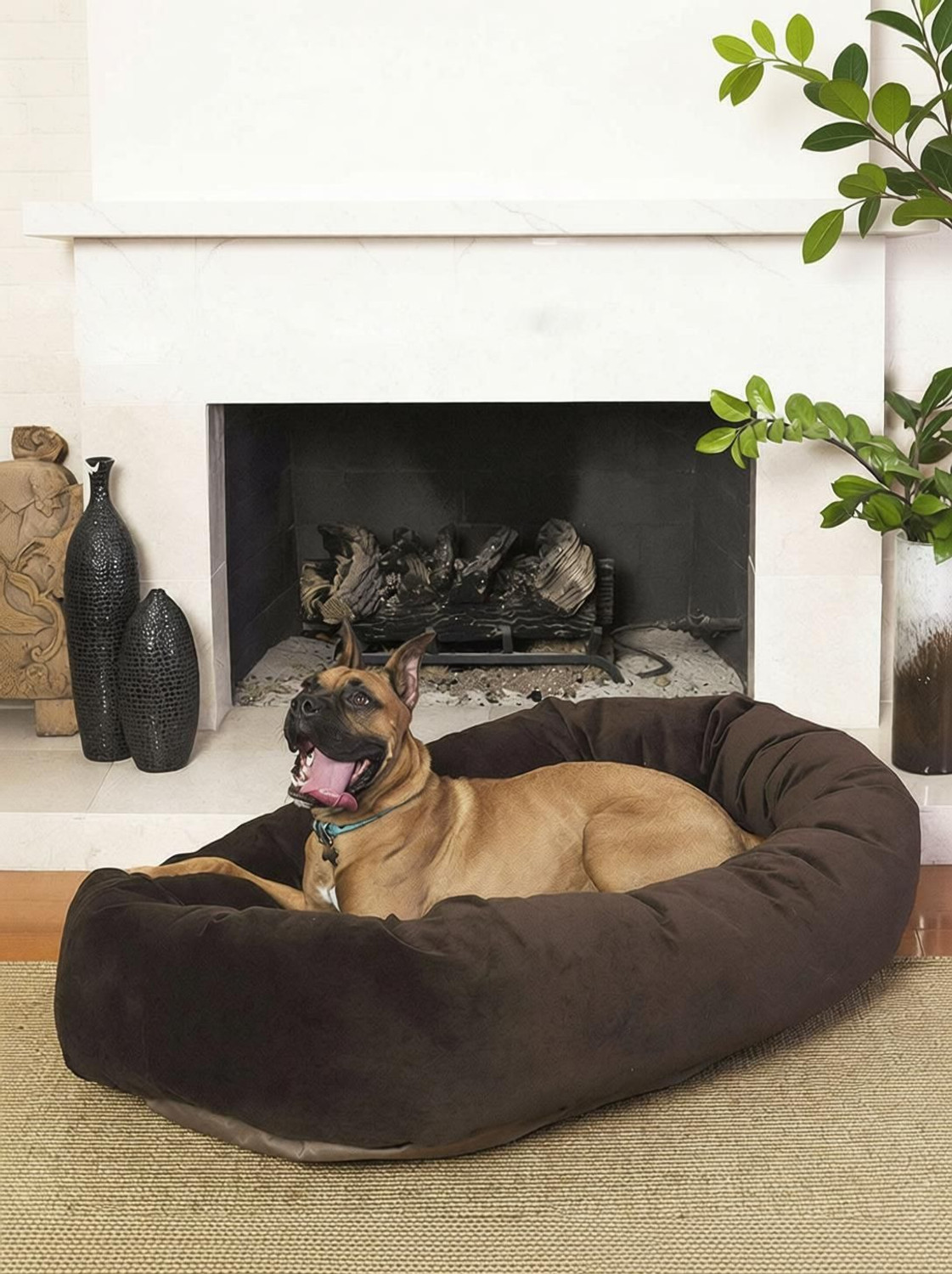 Image of Heaven Luxurious Reversible Dual Soft Luxury Brown Sofa PET Bed for Dog CAT Puppy Rabbit XXL Pet Bed