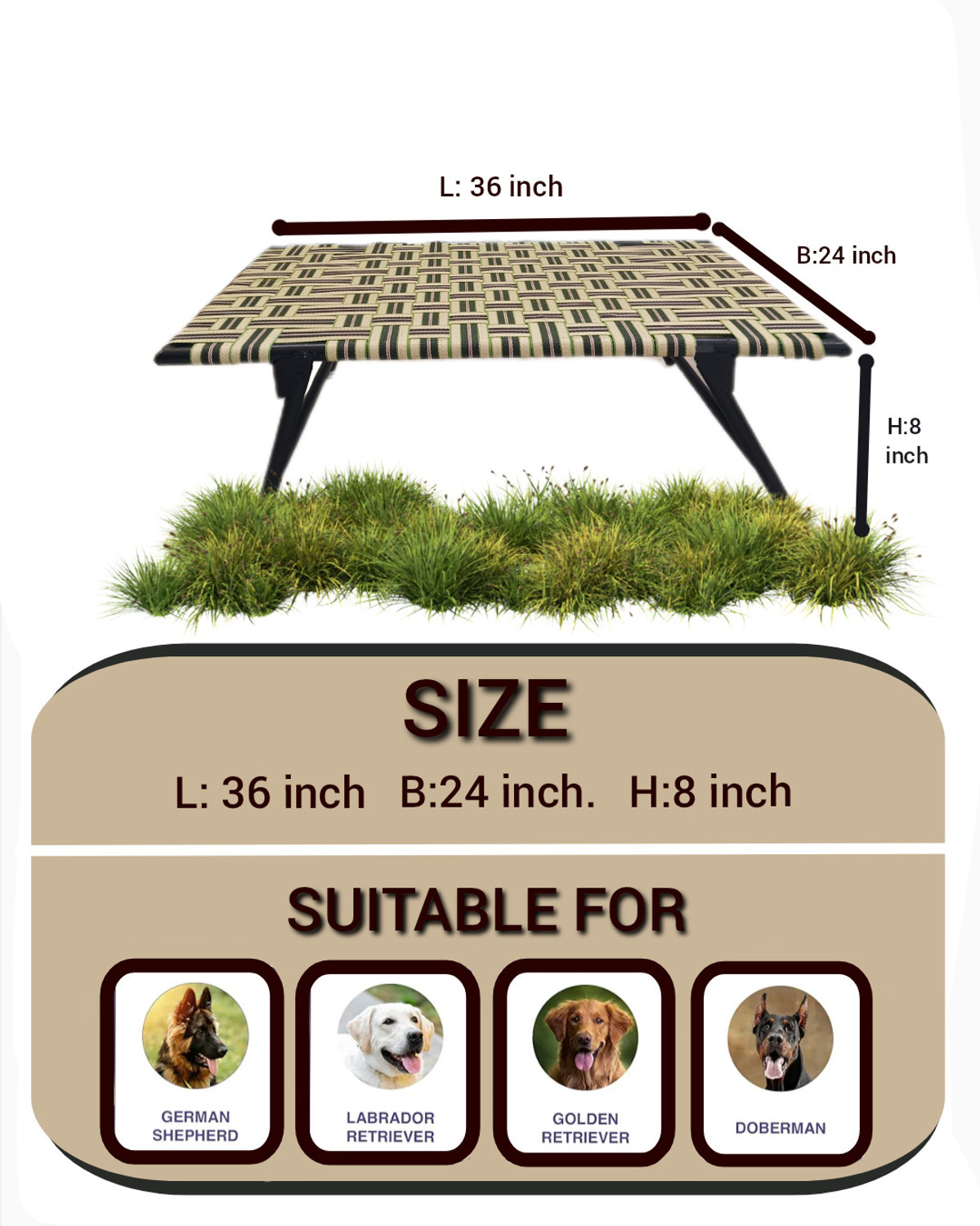 Image of TakshaDecors IB-48596 L Pet Bed