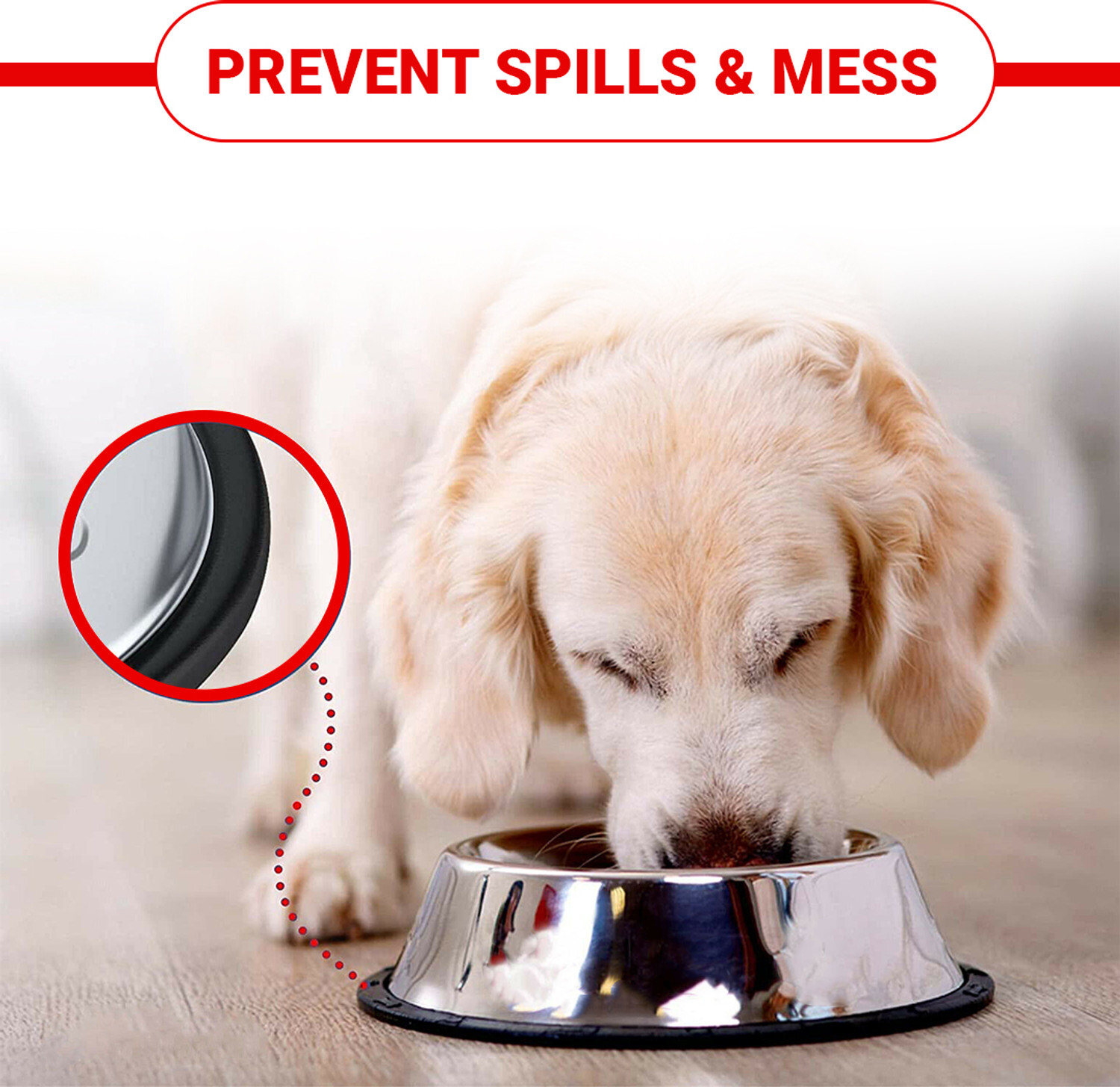 Image of chullbull pet products Anti Skid Pack of 2 ( each) Stainless Steel Pet Bowl