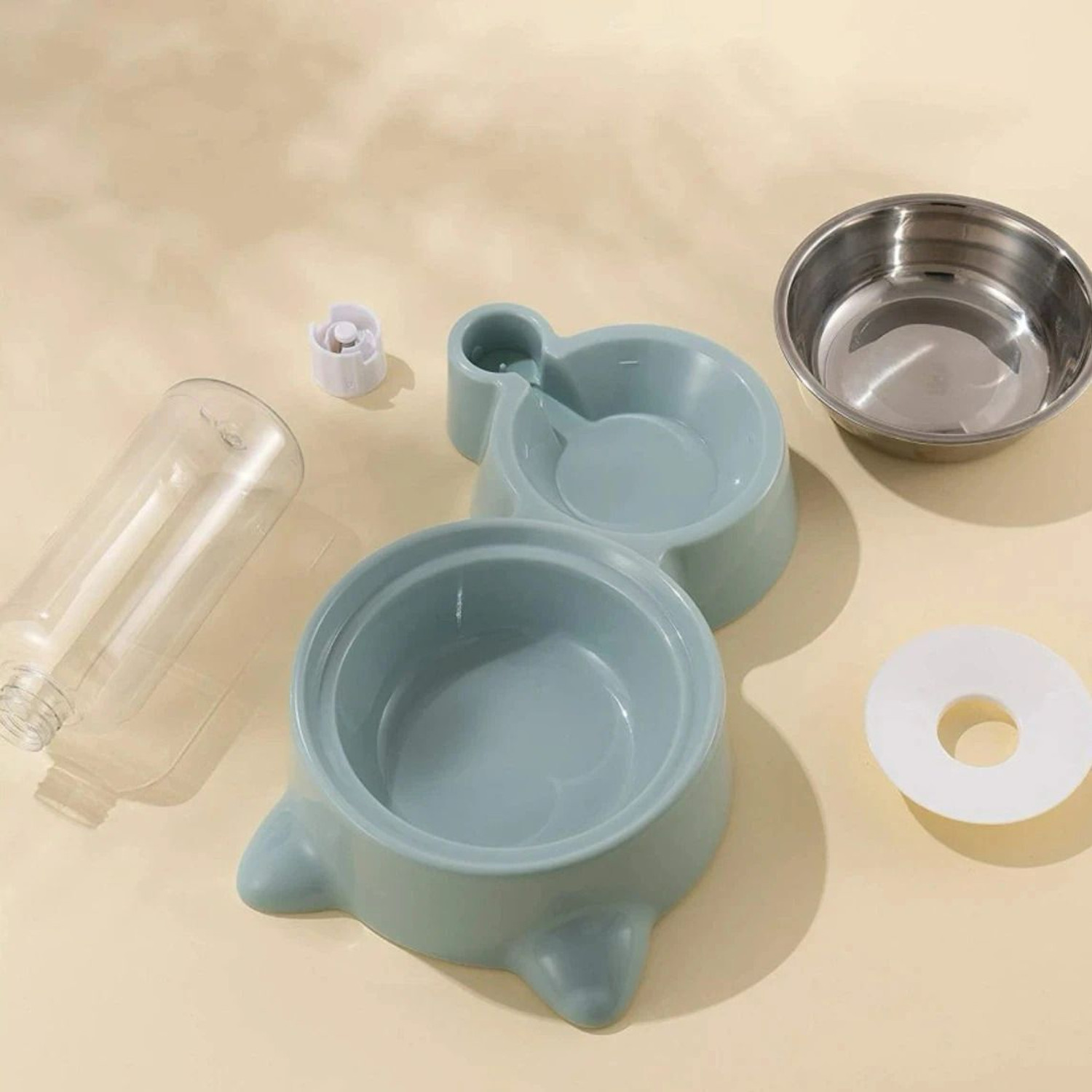 Image of Pringo Dog Bowls Automatic Water Dispenser Bottle Water Plastic Pet Bowl & Bottle