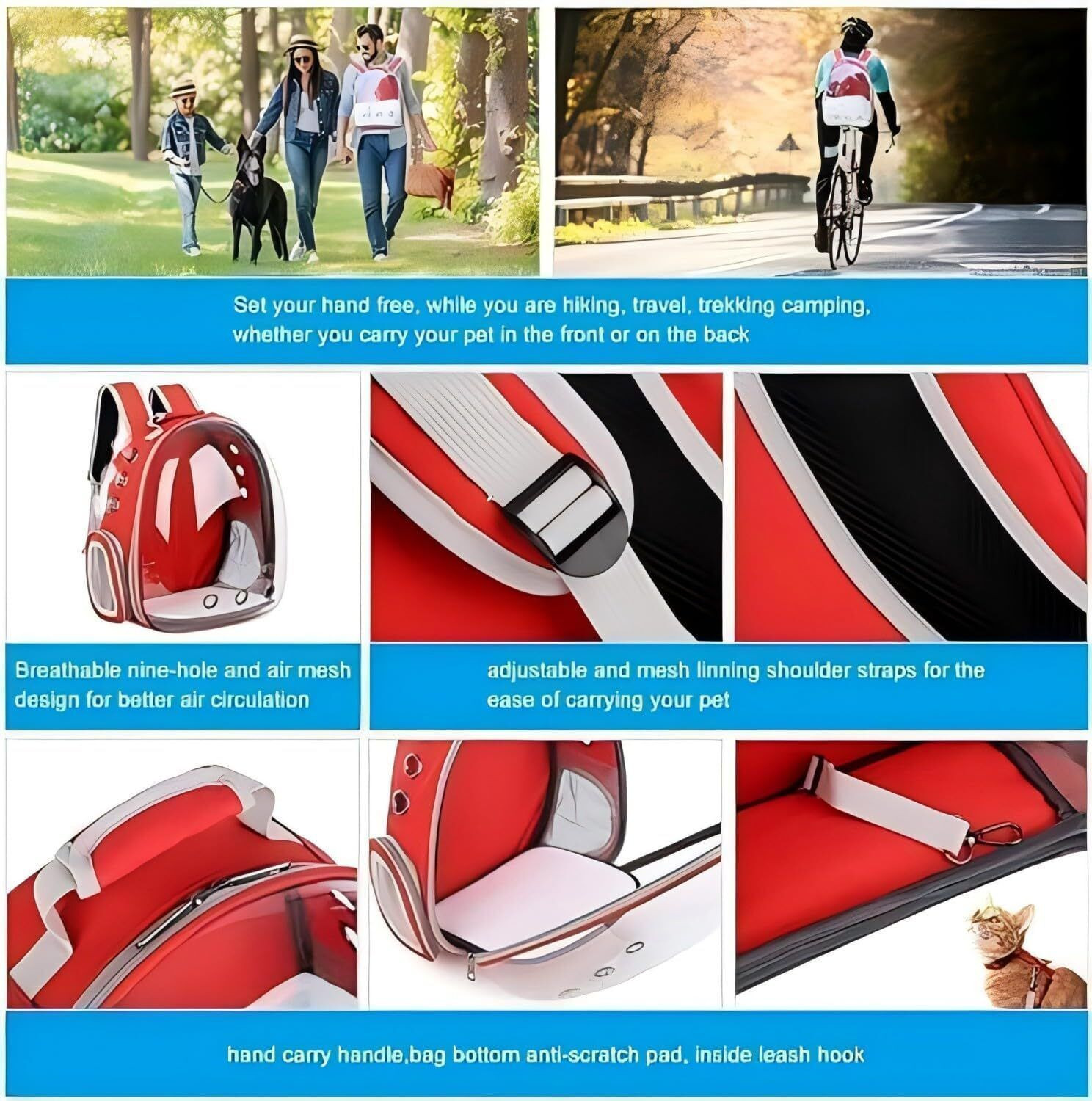 Image of YYWOP 4U Space Capsule Carrier CHERRY RED Airline Pet Carrier