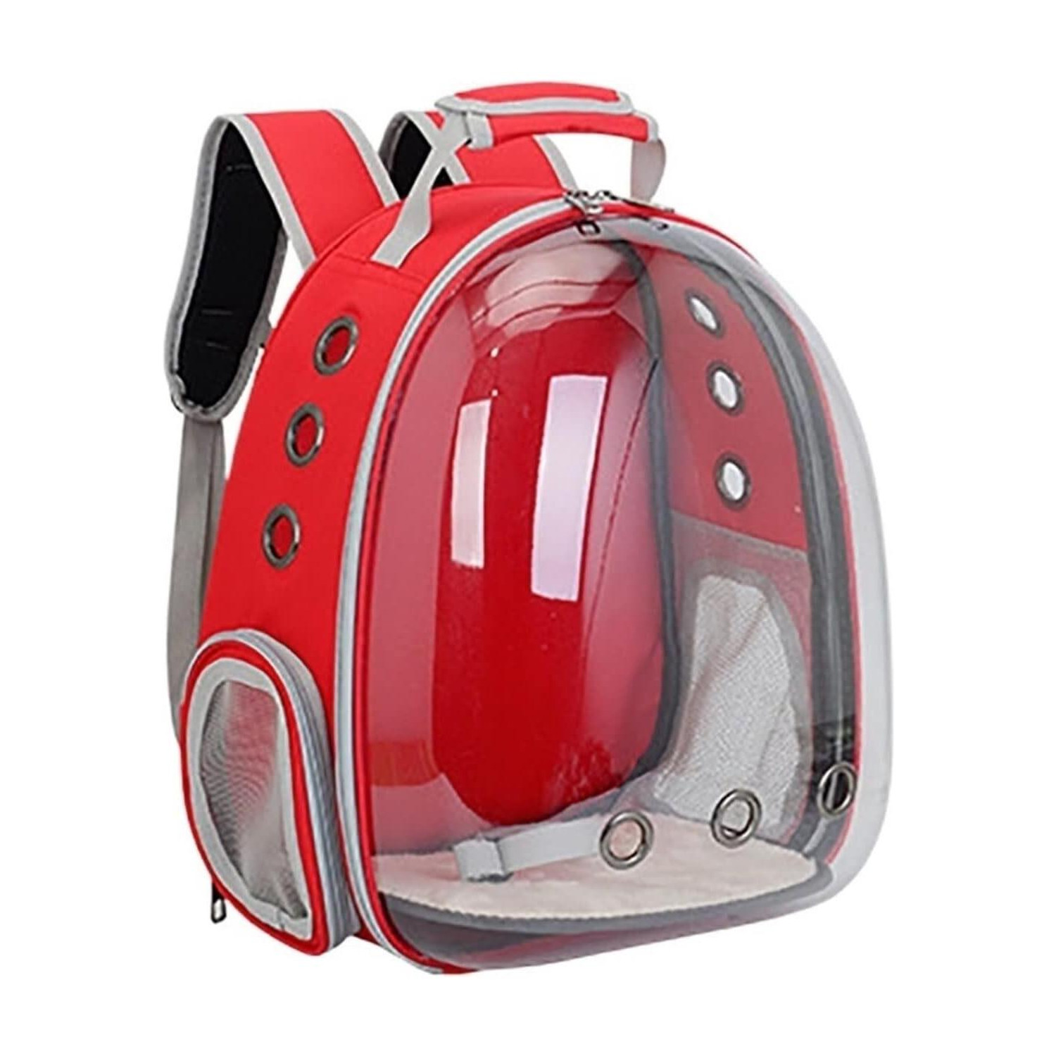 Image of YYWOP 4U Pet Puppy Carrier Bag Hand Shoulder Straps Bagpack Space Capsule Box Cage RED Bike Pet Carrier