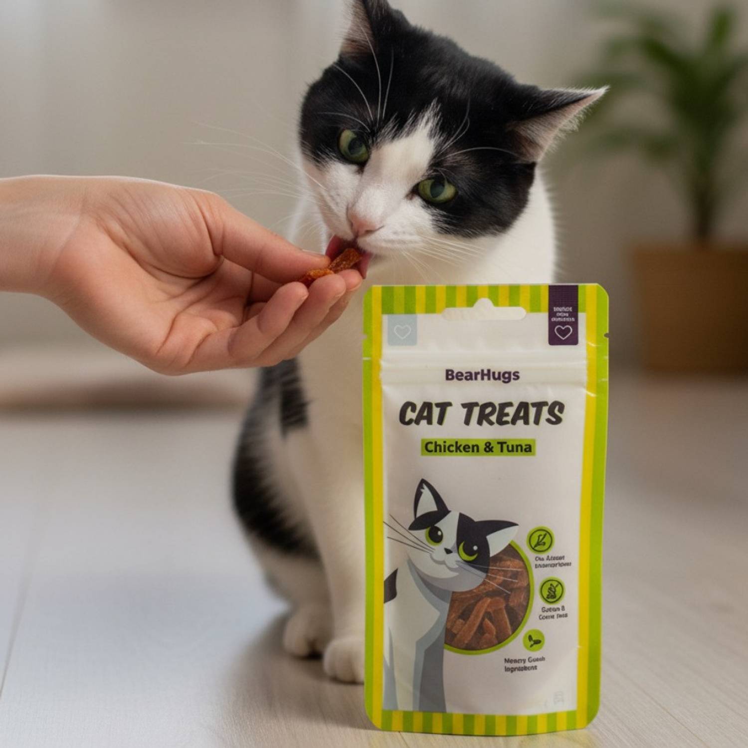 BearHugs BearHugs Chicken & Tuna Non Veg Cat Treats - 35gm Tuna Cat Chew