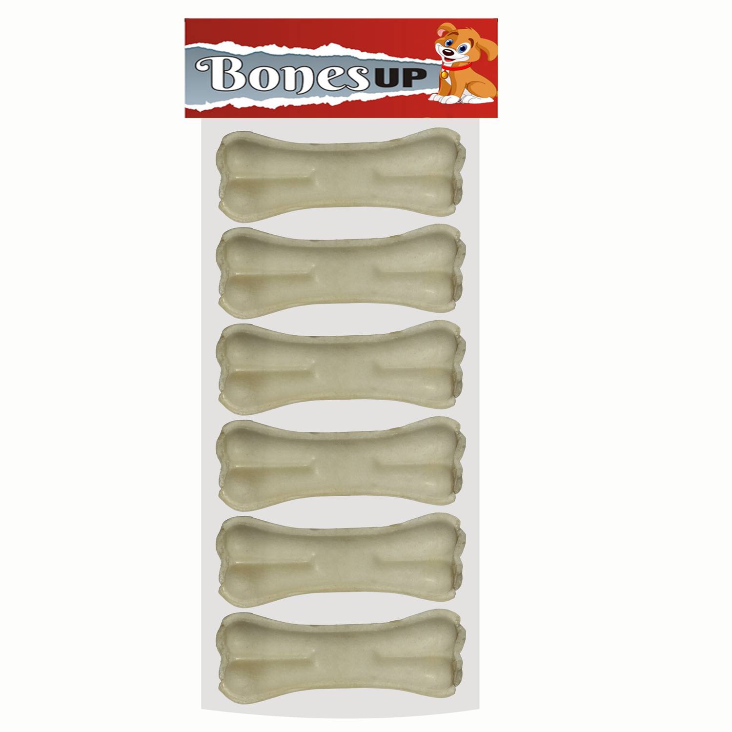 Bones UP Dog Chew Bone 3 inch - 6 Pc Pack , Bones for Dogs, Dog Snacks Chicken Dog Chew