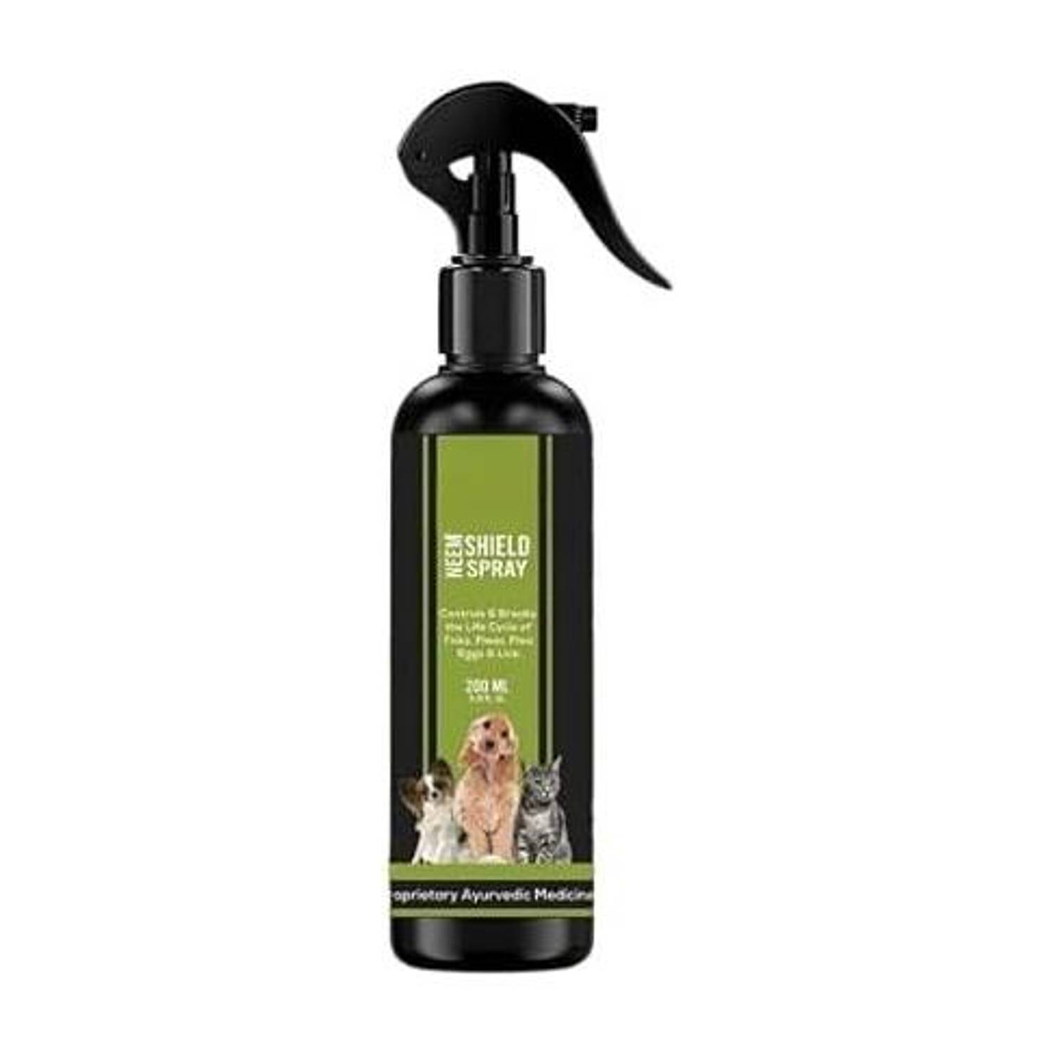 BM brothers Neem Shield Spray for Dogs & Cats Controls Ticks 200 ml Pet Ear Cleanser