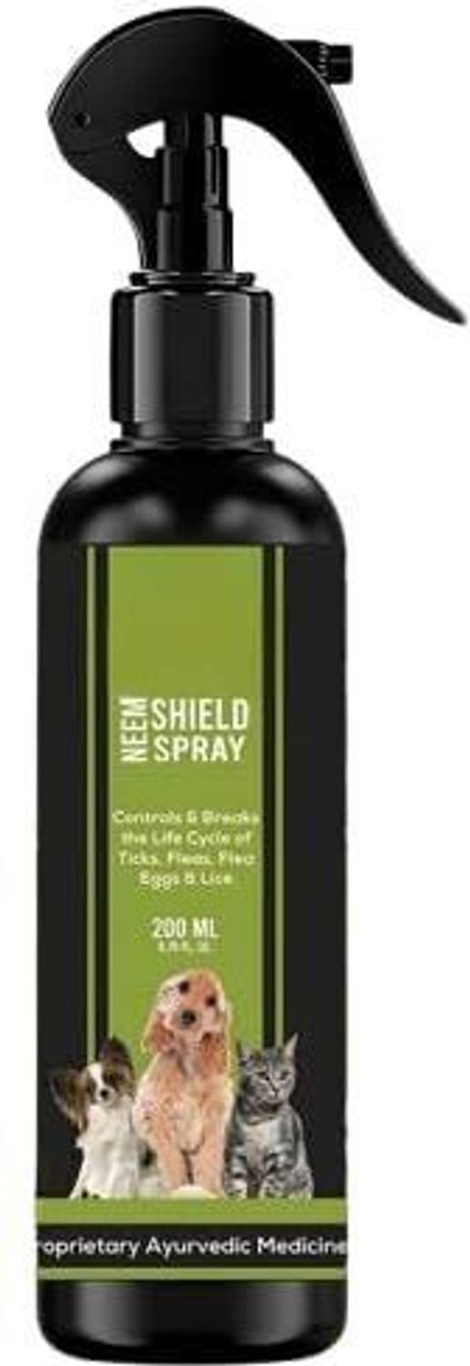 BM brothers Neem Shield Spray for Dogs & Cats Controls Ticks 200 ml Pet Ear Cleanser
