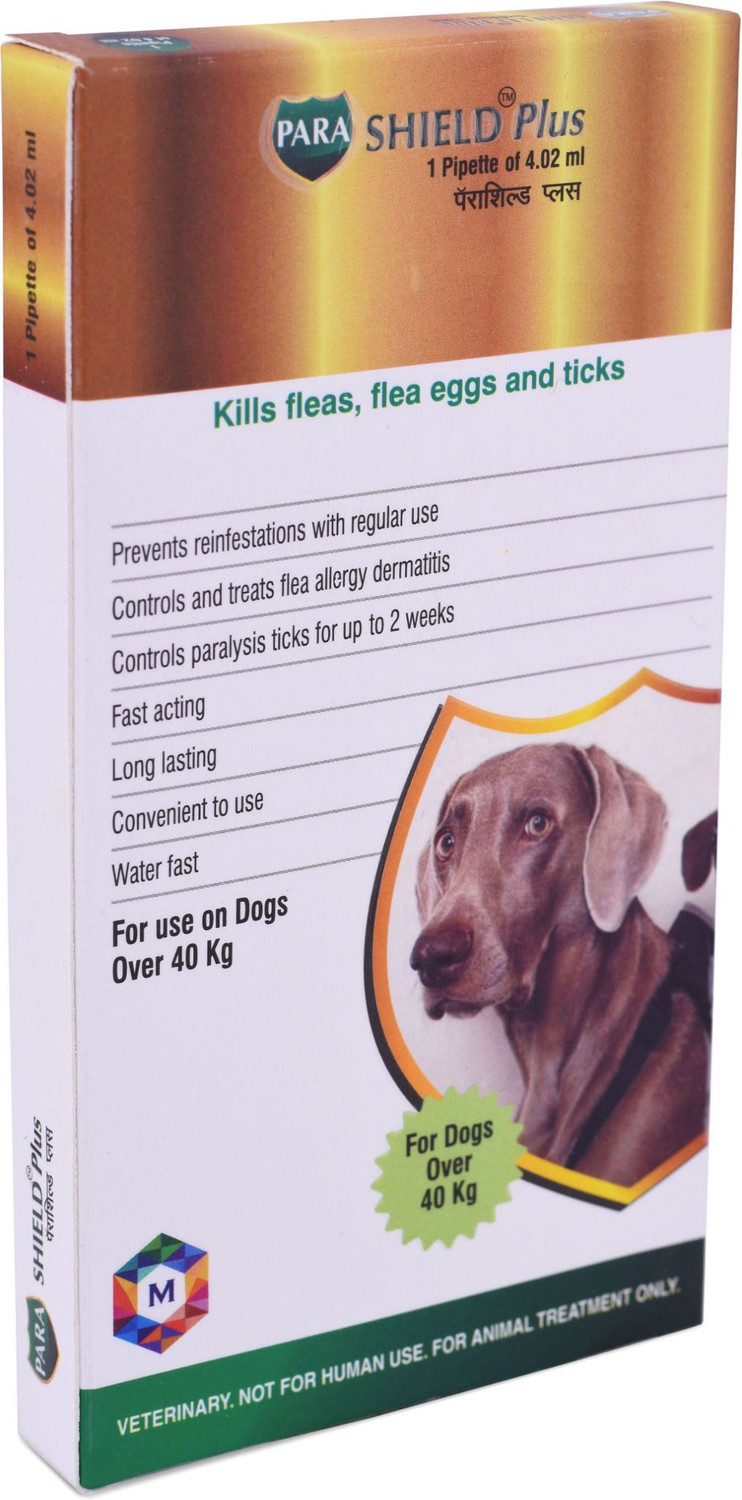Image of parashield Spot On Solution-Prevention & Treatment of Ticks, Fleas & Chewing-40 KG Dogs 4.02 ml Pet Coat Cleanser