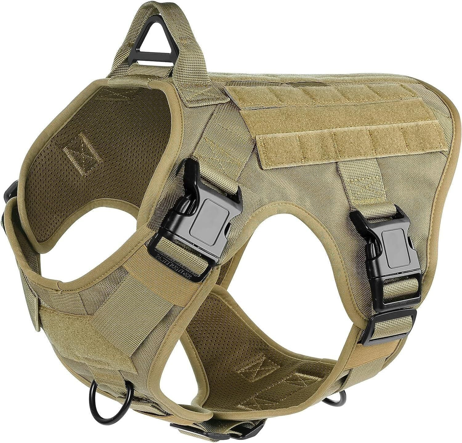 Image of WapaW Dog Harness No-Pull Pet Harness Adjustable Military Standard(M-size) Dog Harness & Leash
