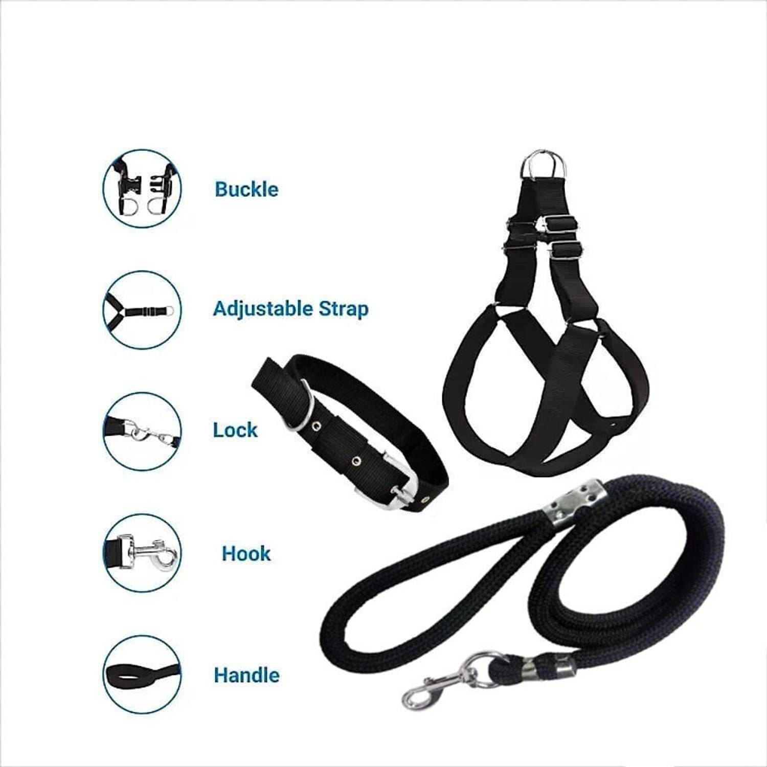 SENAPATI Dog Harness & Leash, Black - Image 2