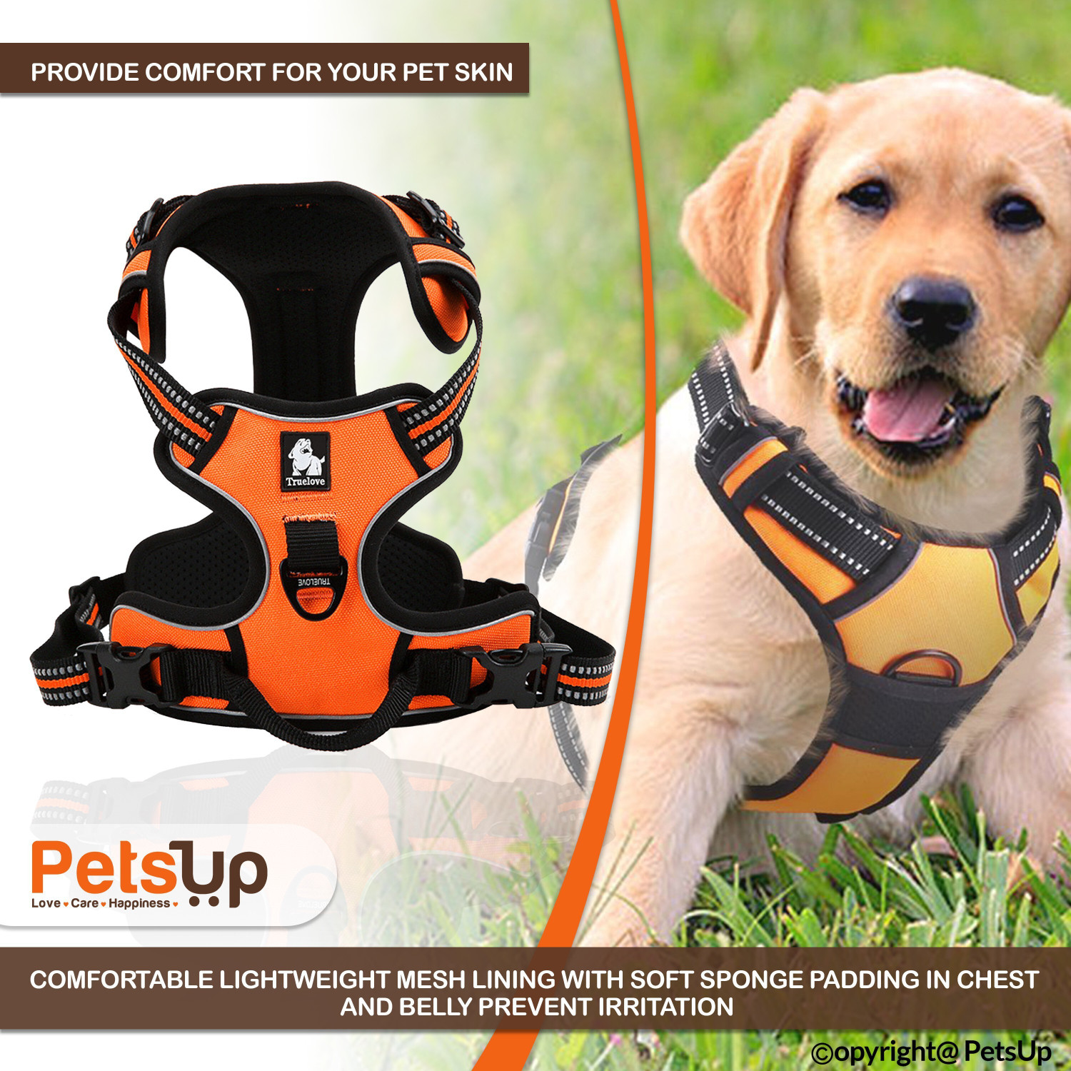 Image of Petsup dog body harness for labrador and small medium dogs belt collar Dog & Cat Training Harness