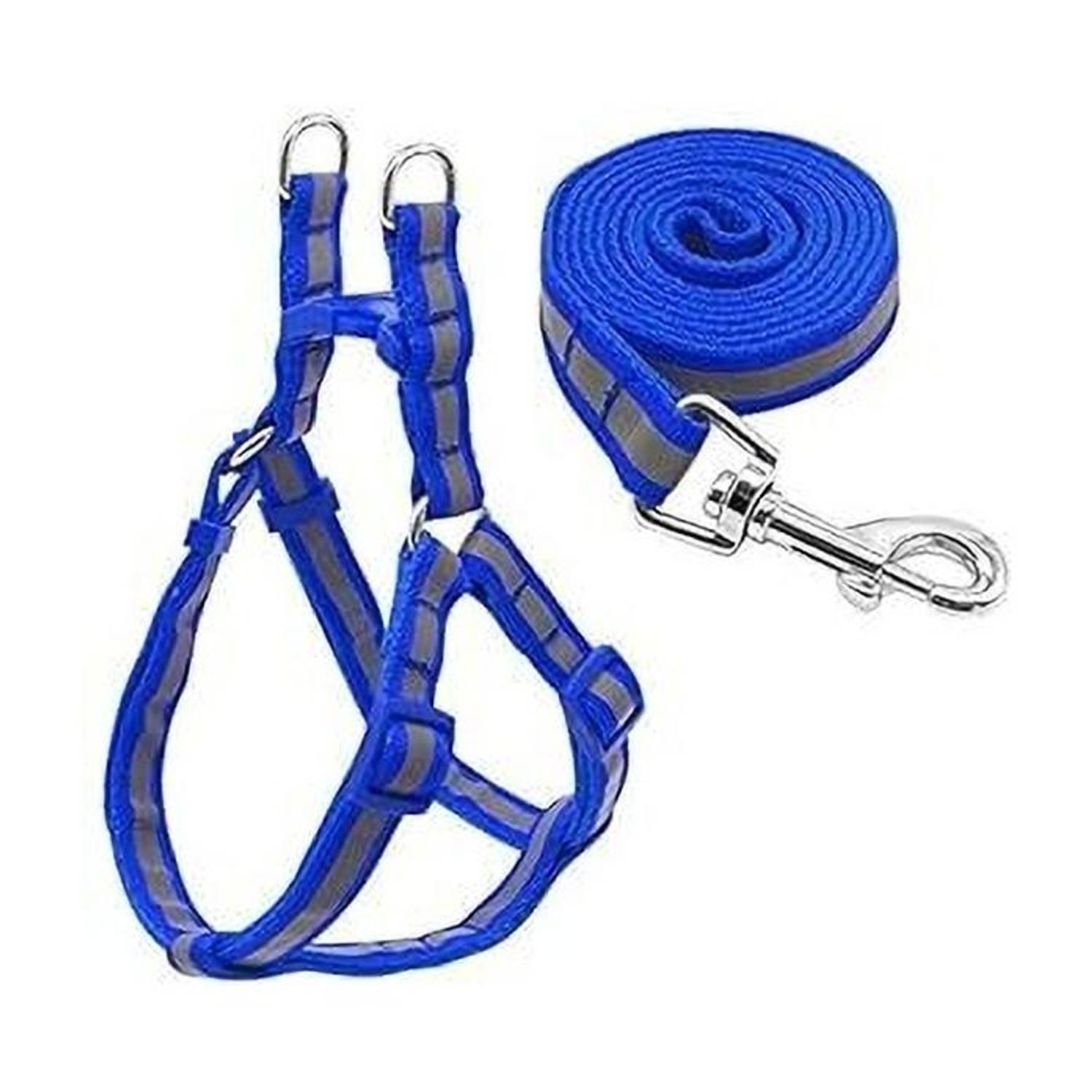 AKEnnterprises 15 MM Nylon Reflective Puppy Harness & Leash for Small & Medium Dogs Dog Harness & Leash