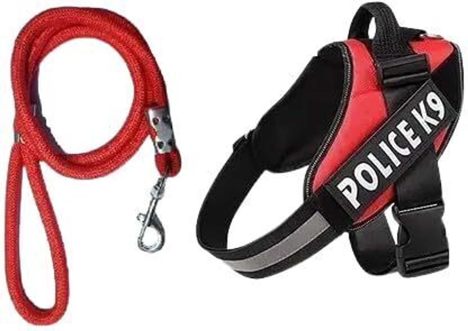 Image of Tame Love Police K9 Harness Body Belt with Padded Rope Dog Harness & Leash