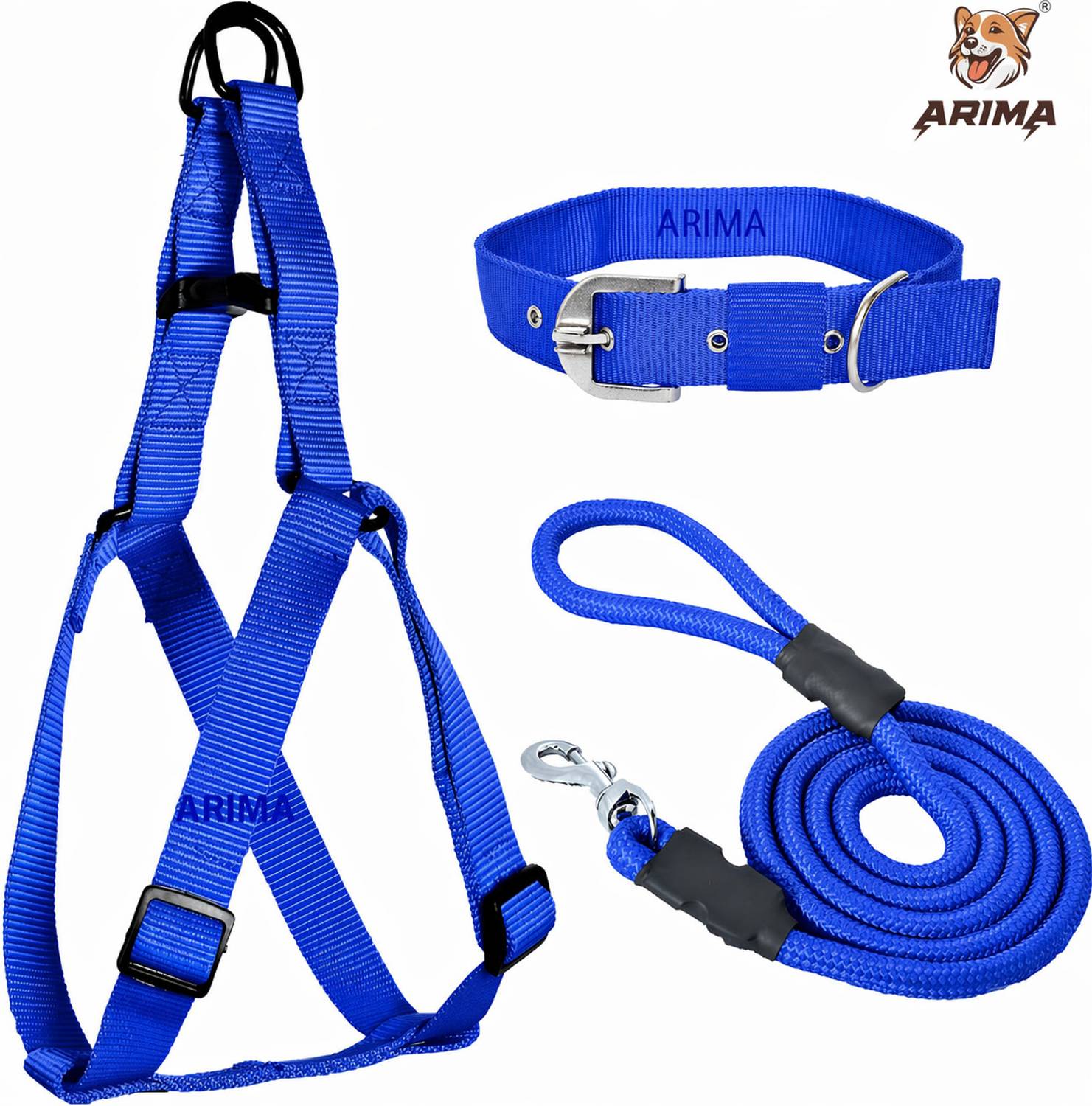 ARIMA Premium quality Dog collar body harness and rope leash Dog Harness & Leash