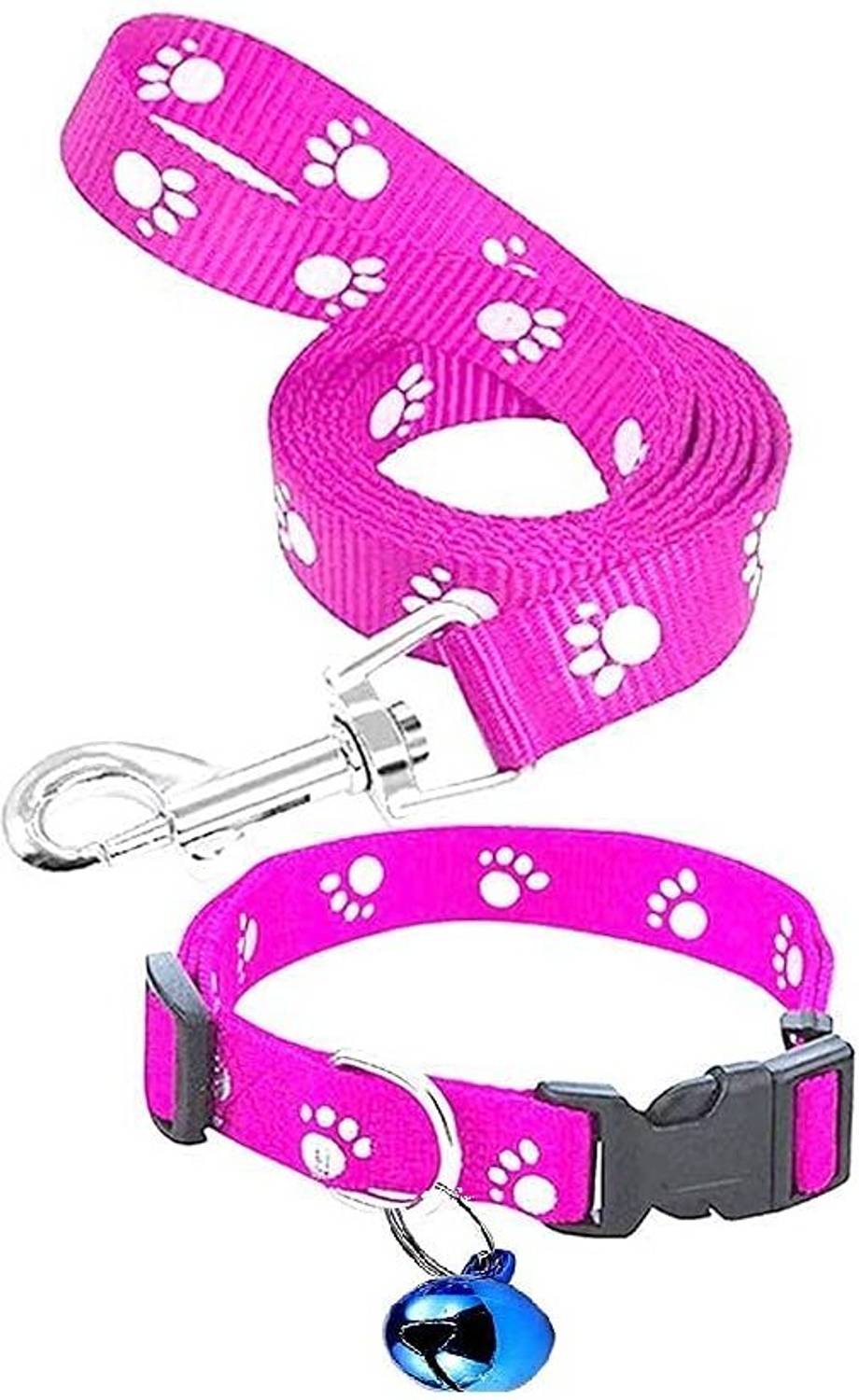AKEnnterprises Pets 10MM Soft Nylon Printed Collar Set for Puppies and Cats Dog & Cat Collar & Leash