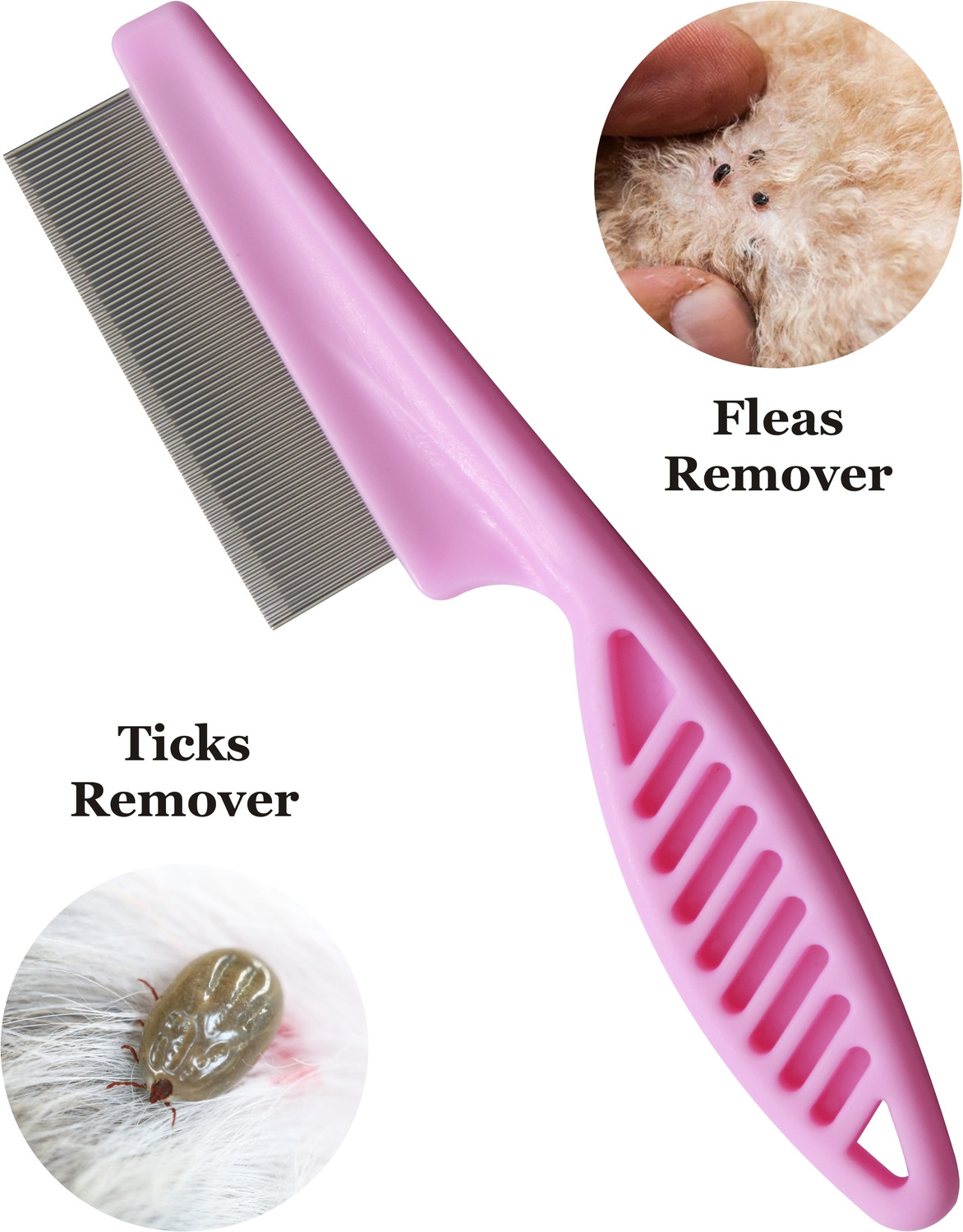 Image of S.Blaze Pet Grooming Ticks, Flea Remover Hair Comb Blue Plain / Bristle Brushes for Cat, Dog