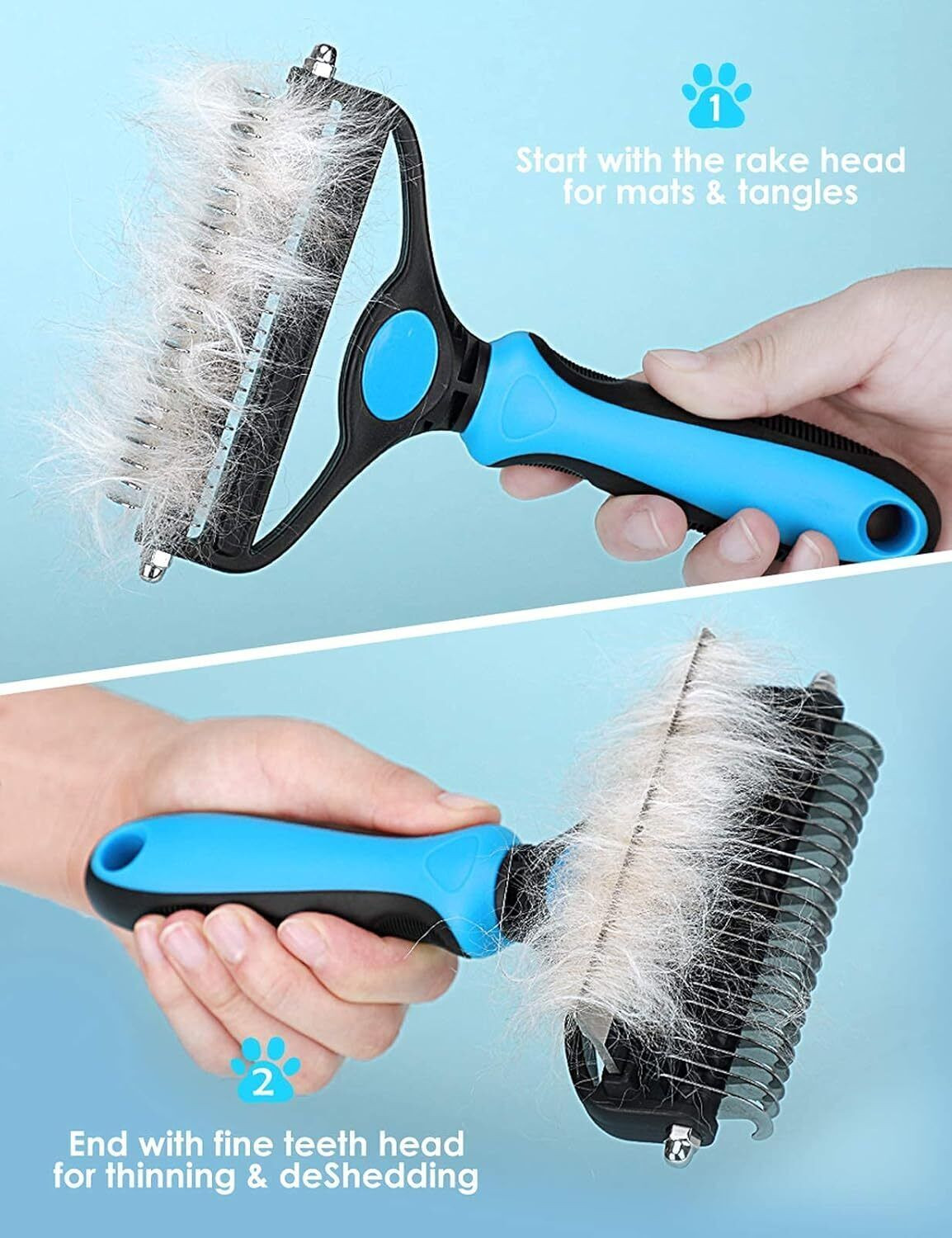 Image of FRIEDERICH Pet Grooming Brush, Deshedding Tool & Undercoat Rake Dematting Comb Slicker Brushes for Dog & Cat