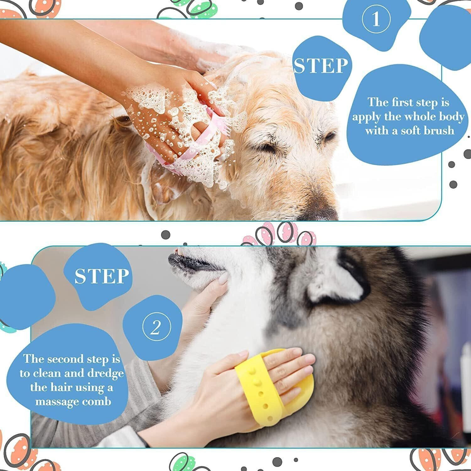 Image of Pringo Combo Pack for Dogs & Cats - Brush- Shampoo- palm (3 Items) Basic Comb for Dog & Cat, Dog, Cat