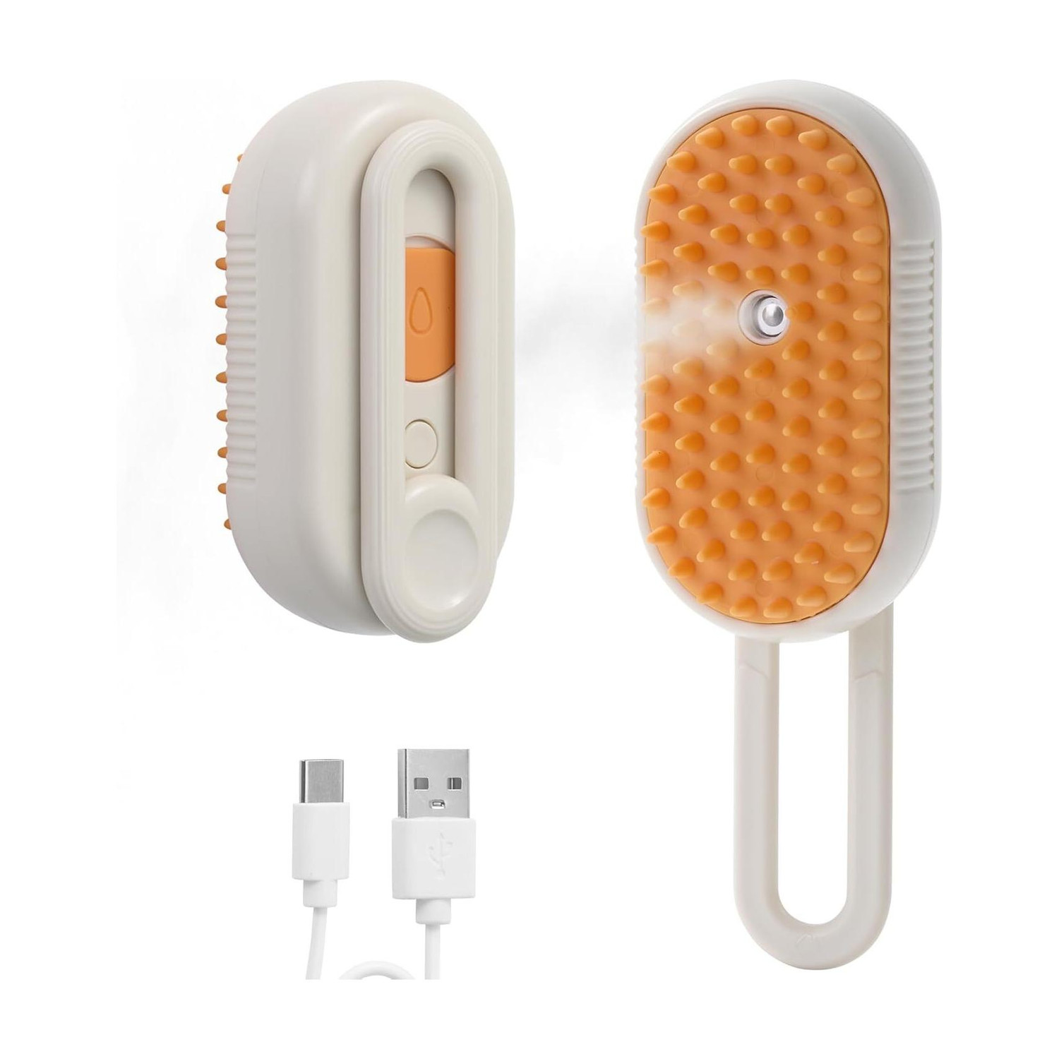 Image of Afpin Cat Steam Brush, Dog Steam Brush, Steam Brush for Cats and Dogs, Pet Hair Brush, Electronic Comb for Dog & Cat, Dog, Cat, Monkey
