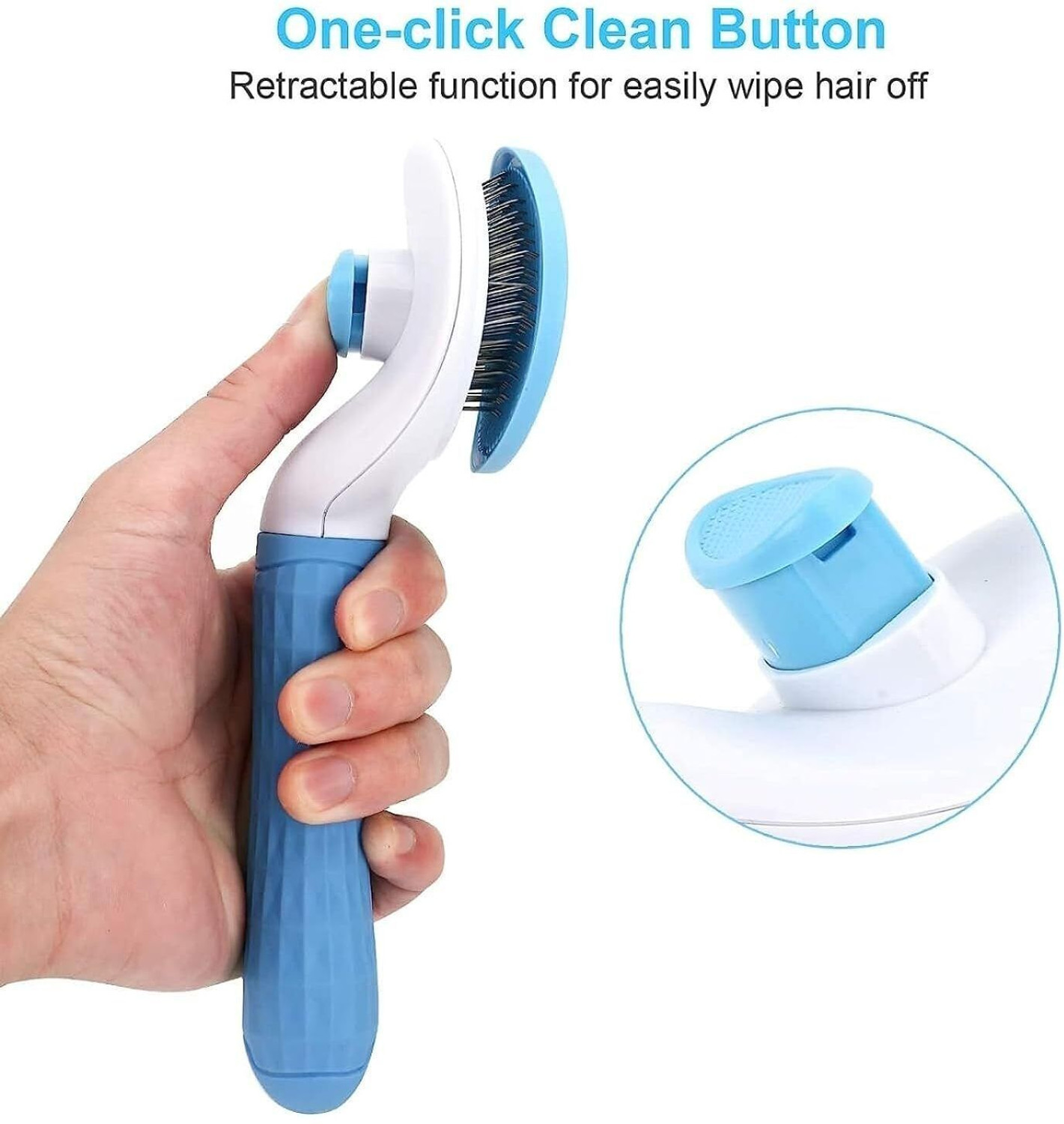 Image of TrendKart Dog Hair Brush Combo - Pet Hair Brush Combo - Dog Bath Brush Combo Slicker Brushes for Dog & Cat