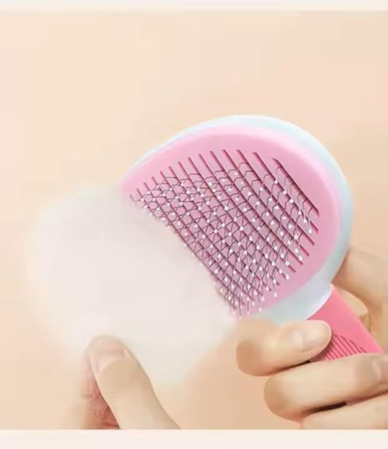 Image of Naaz pet world Pet Grooming Slicker Brush with Comfortable Grip Handle for Dogs & Cats Plain / Bristle Brushes for Dog, Cat, Rabbit, Hamster