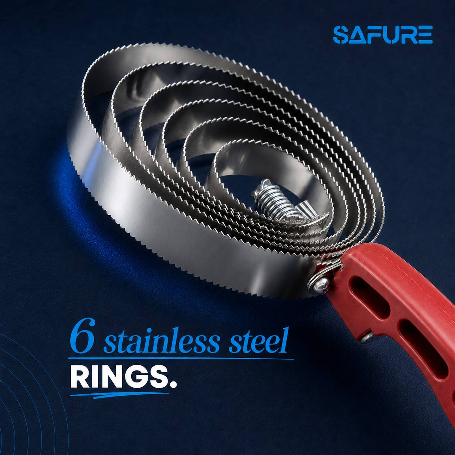 SAFURE Metal Curry Comb for Cow - Image 4