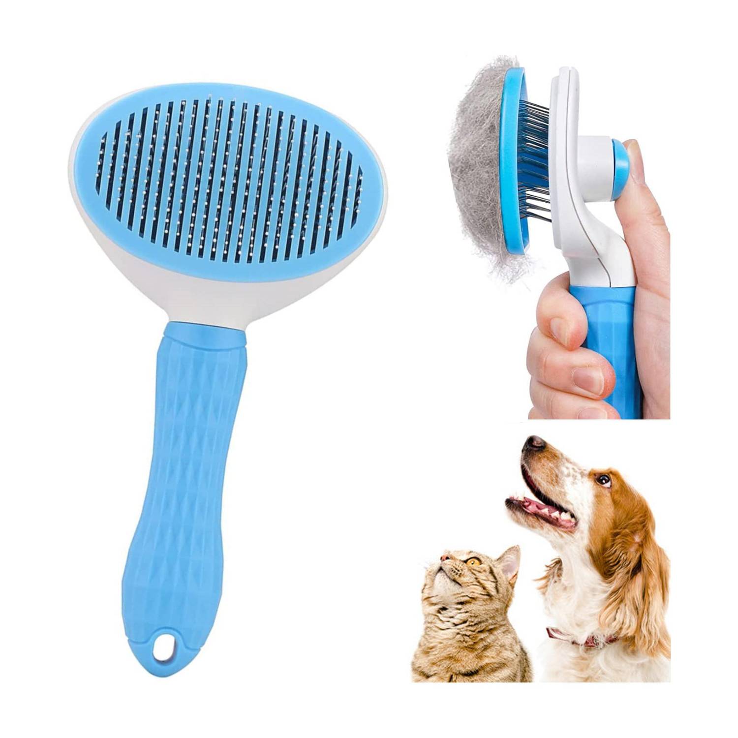 Bones UP Pet Dog Puppy Cat Slicker Brush Comb Hair Remover Grooming Tool Accessories Slicker Brushes for Dog & Cat