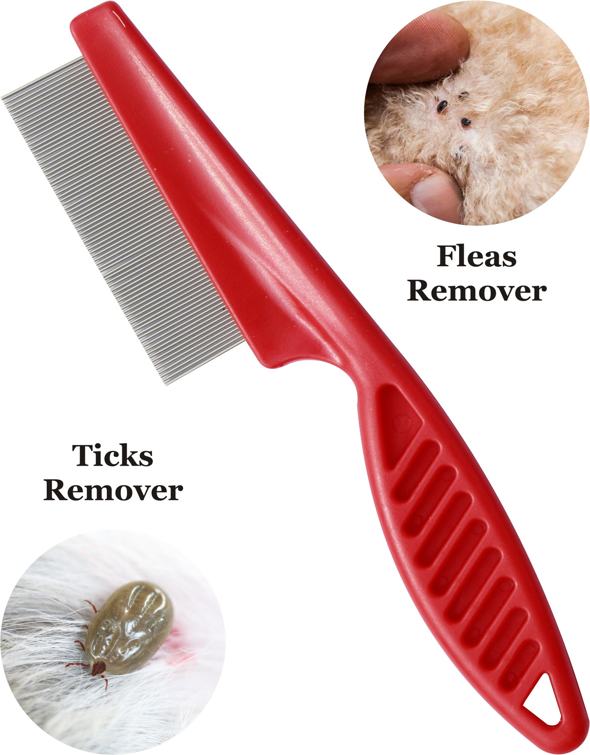 Image of S.Blaze Pet Grooming Ticks, Flea Remover Hair Comb Blue Plain / Bristle Brushes for Cat, Dog