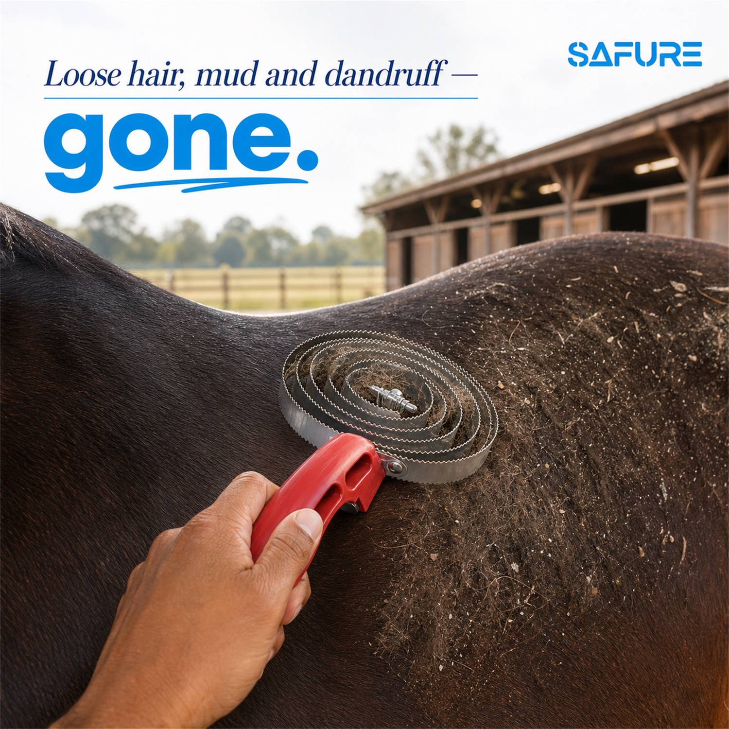 SAFURE Metal Curry Comb for Cow - Image 5